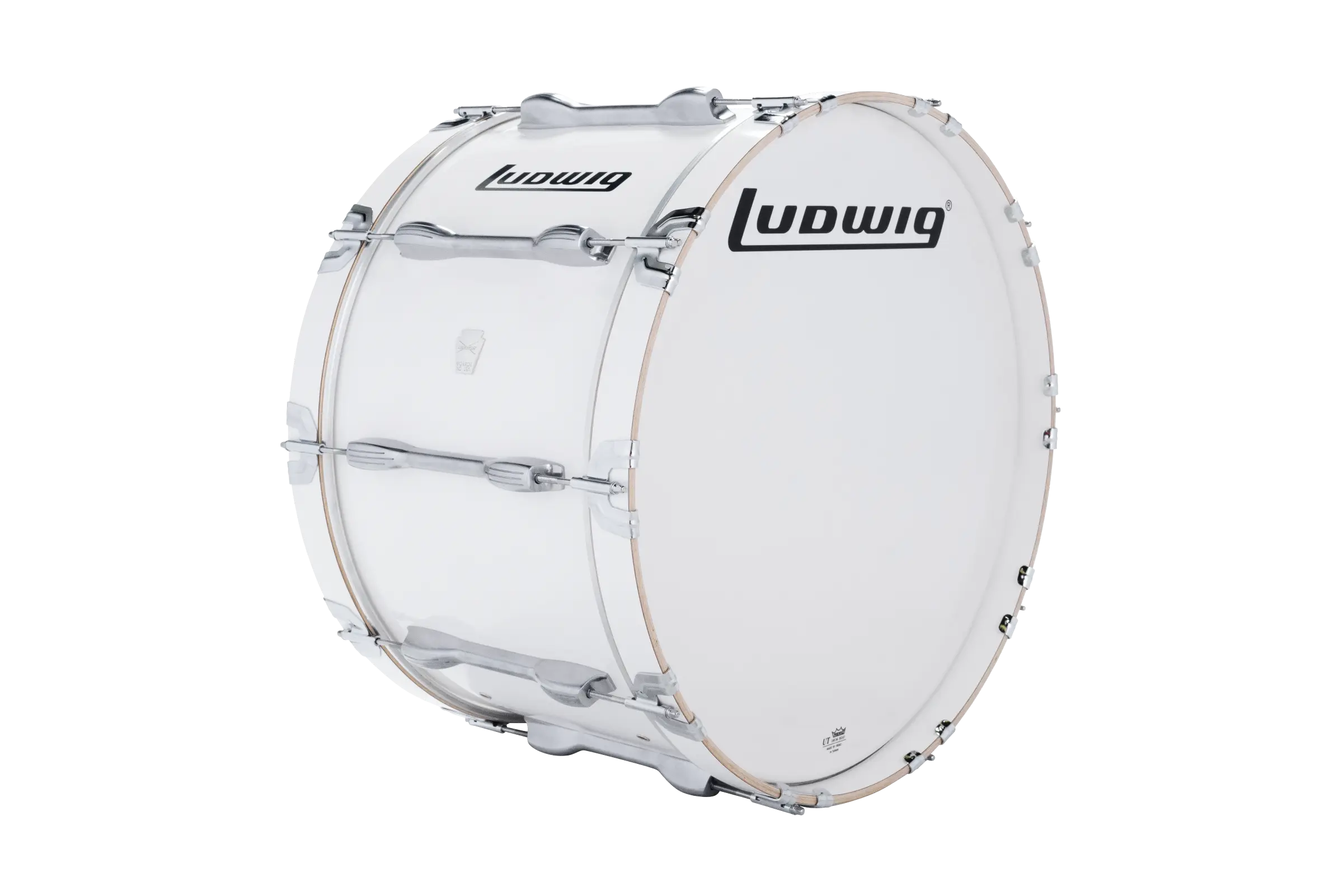 LU2MB24ACW Ludwig 14X24 ULT2 BASS DRUM WHITE - zoomed in