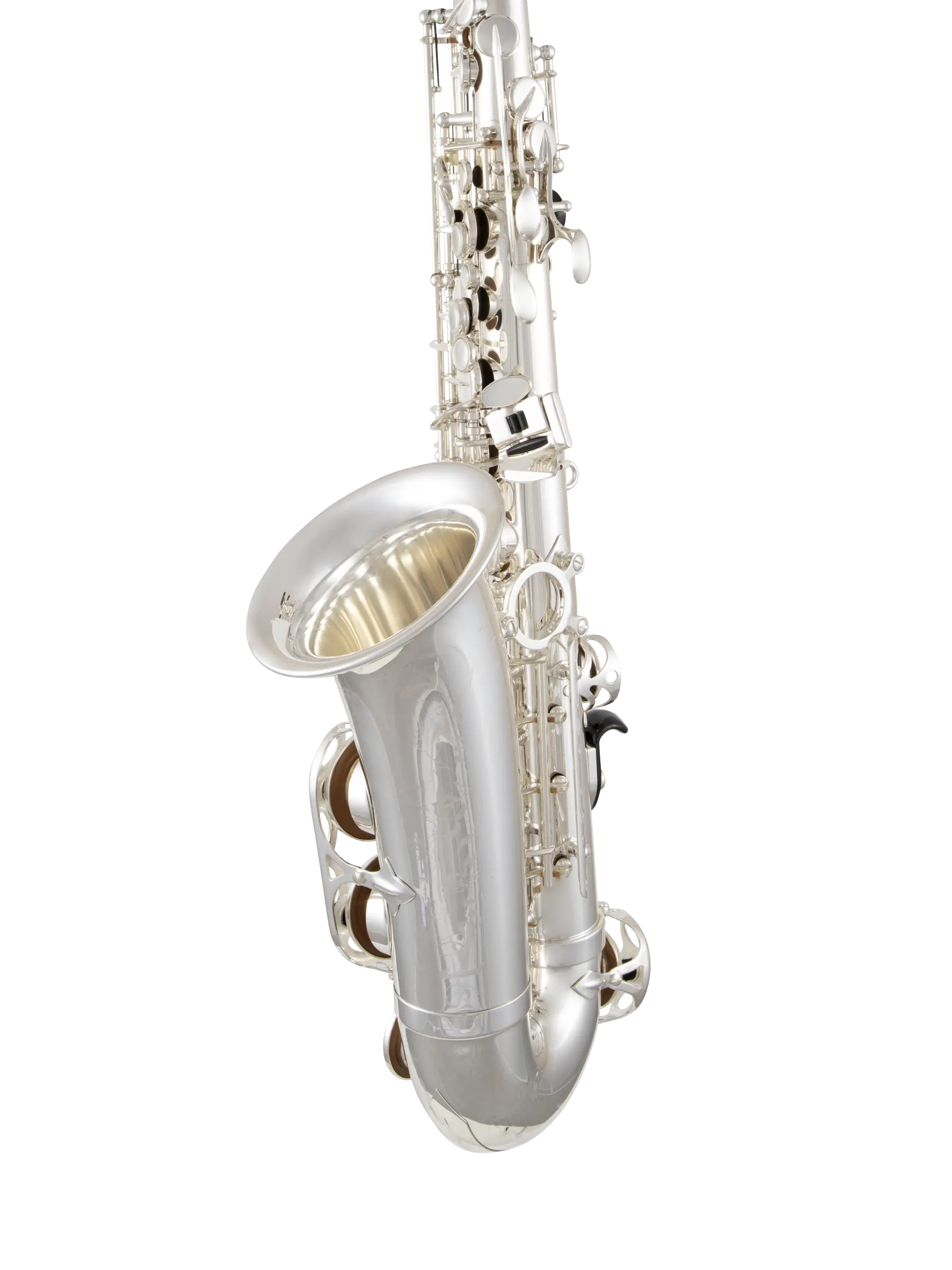 52JS Selmer Paris Silver Plate Alto Saxophone In Sd Vr Ls - zoomed in