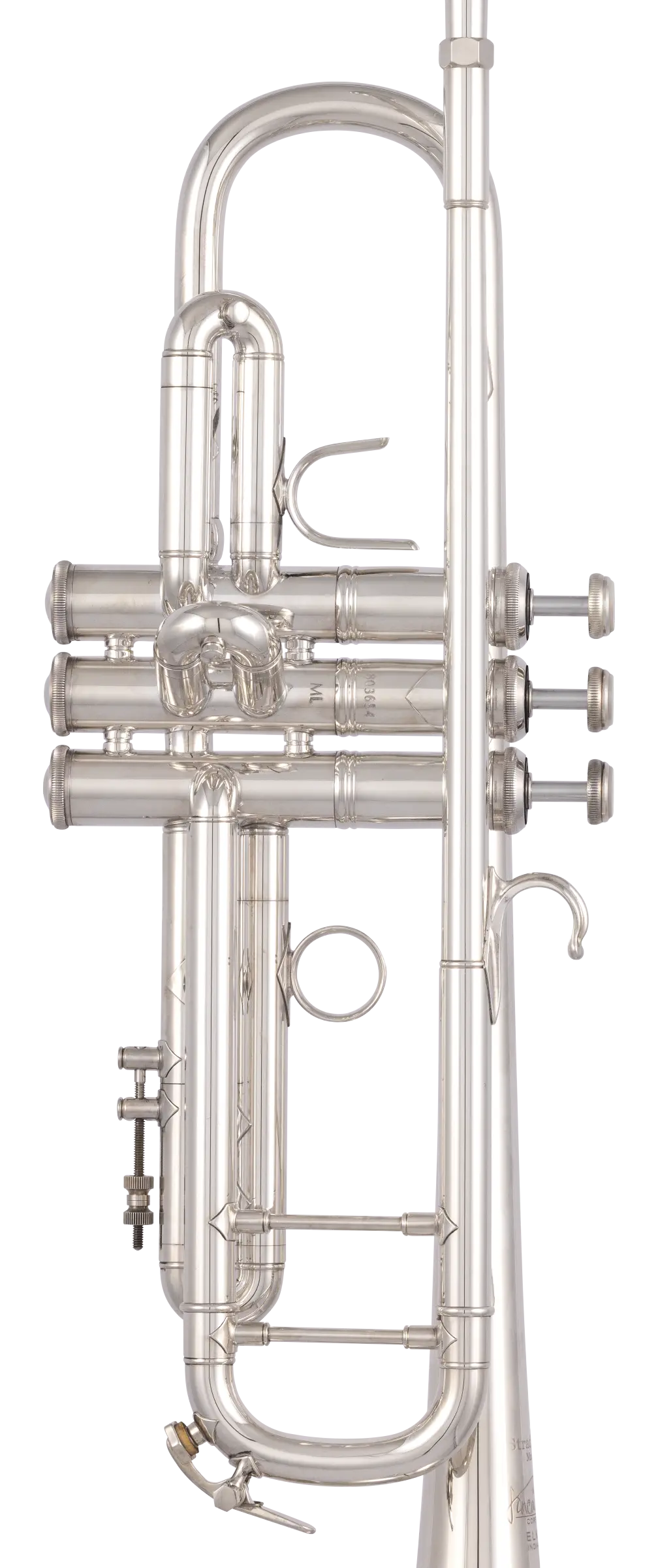 190S43 Bach Professional Trumpet - zoomed in