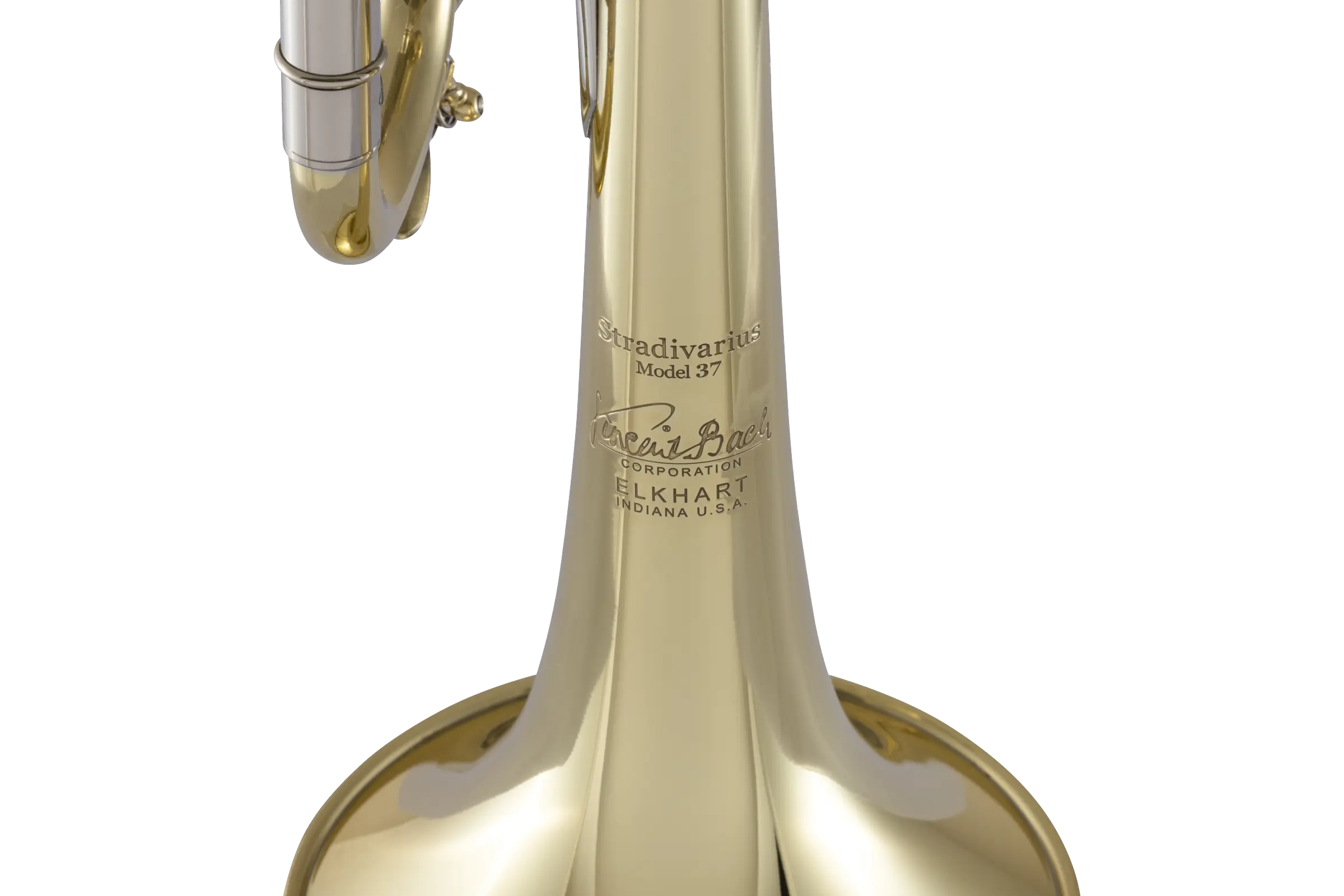 19037 Bach Professional Trumpet - zoomed in