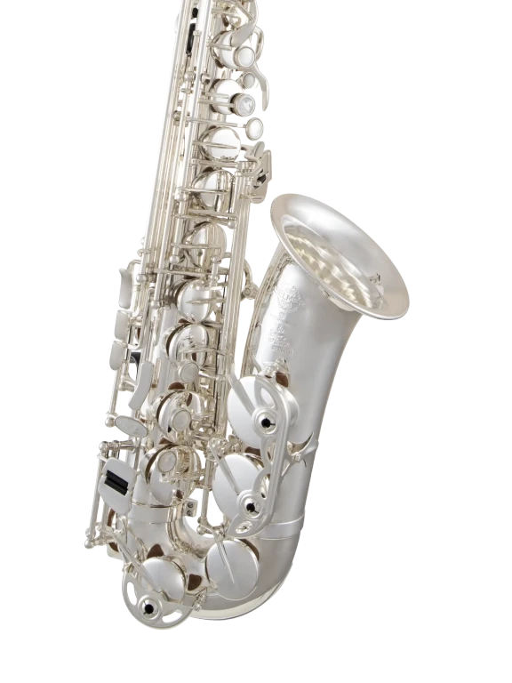 52JS Selmer Paris Silver Plate Alto Saxophone In Fr Vr Ls