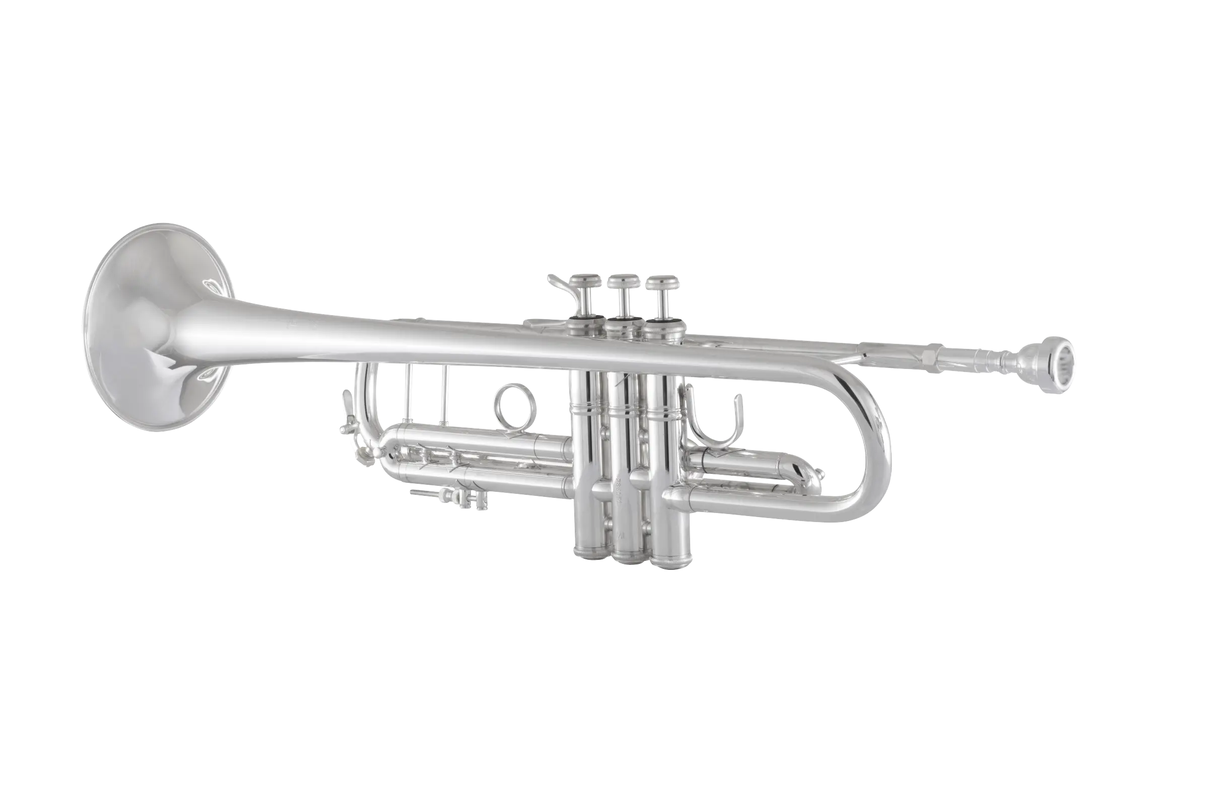 180S43 Bach Professional Silver Trumpet In Bk Hz Fs - zoomed in