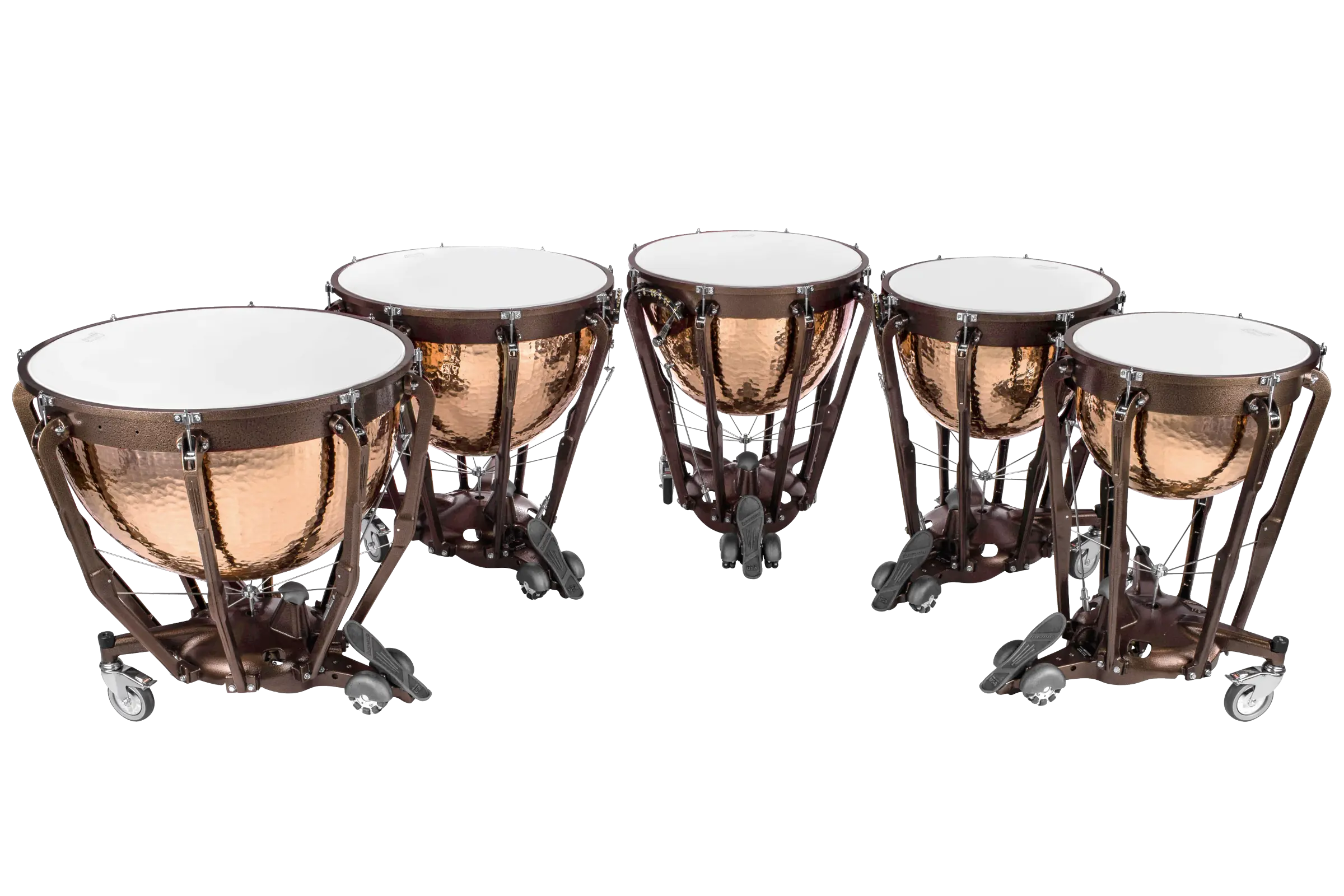 LTG705KG Ludwig GrandSymphony HammeredCopper 5PC B - zoomed in