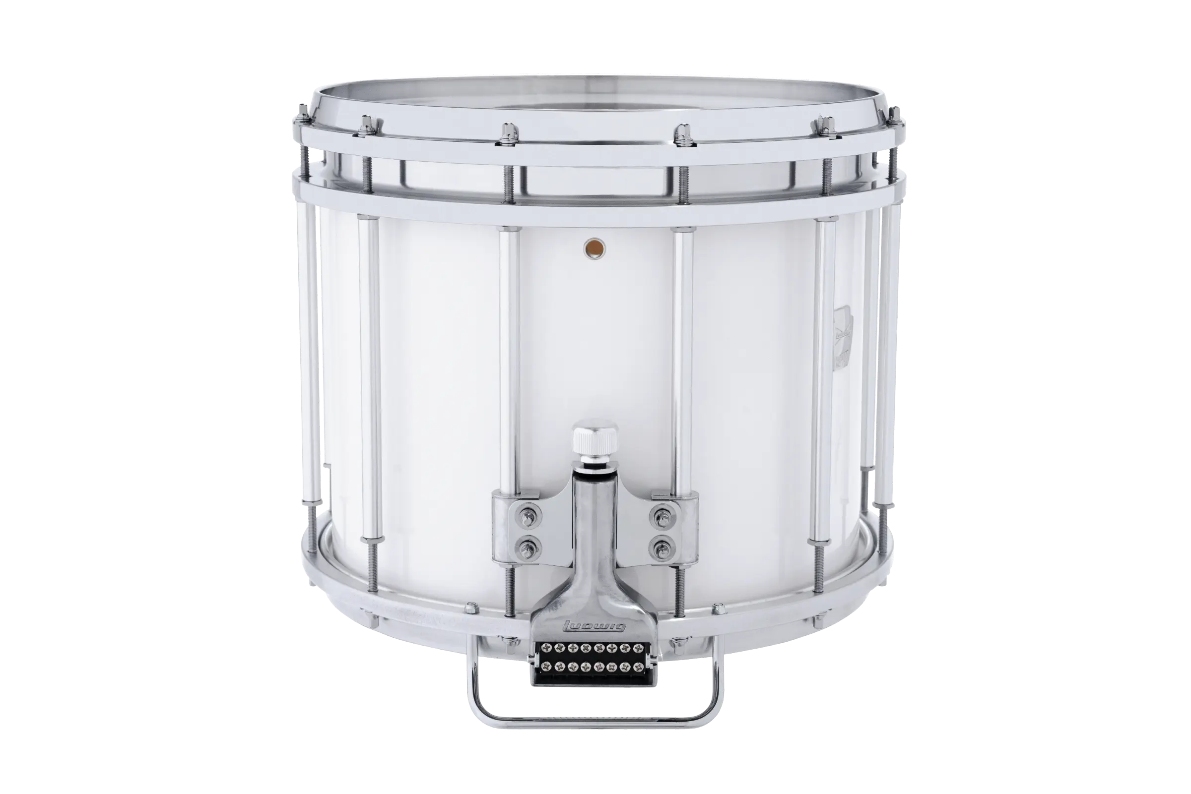 LU2MS24ACW Ludwig 12X14 ULT2 SNARE DRUM WHITE - zoomed in