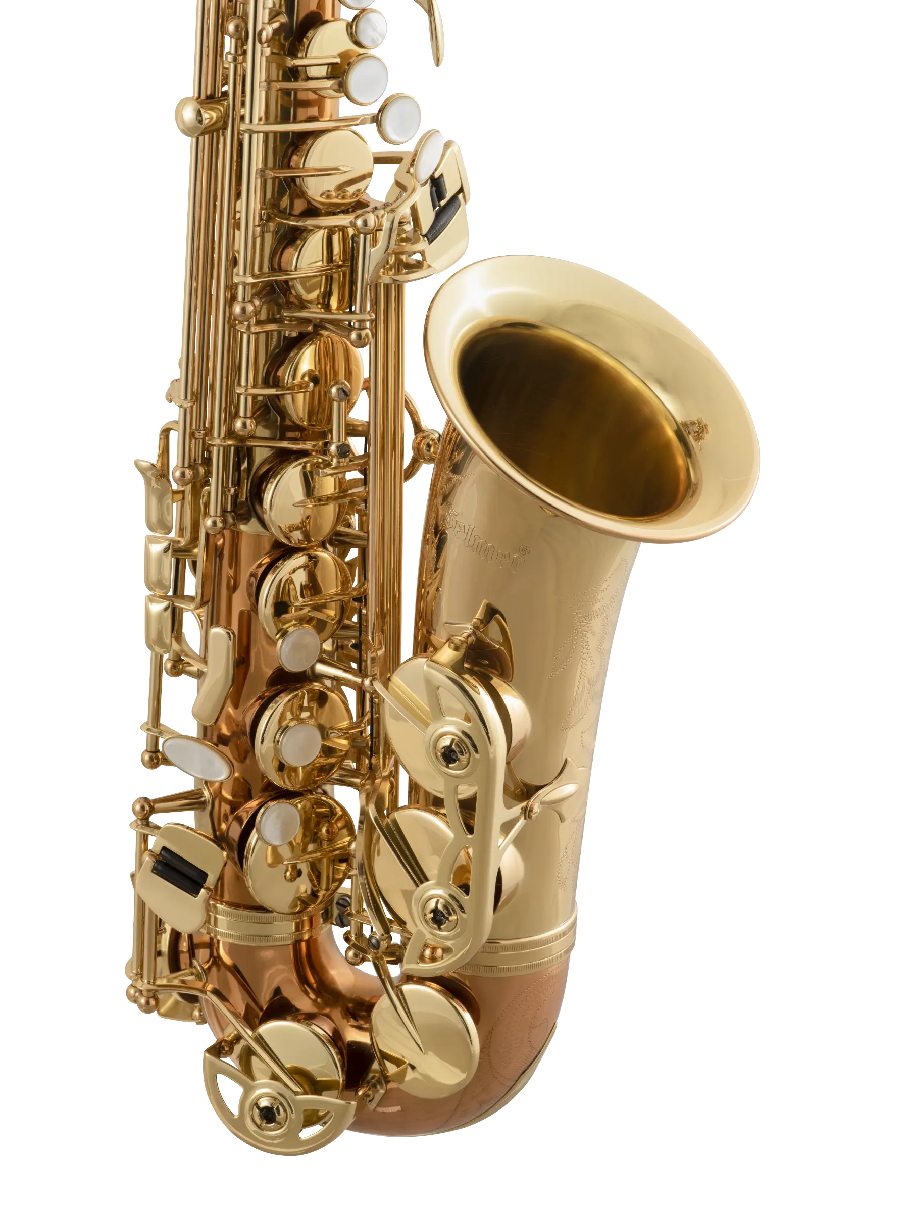 SAS511C Selmer Copper Intermediate Alto Saxophone In Sd Vr - zoomed in