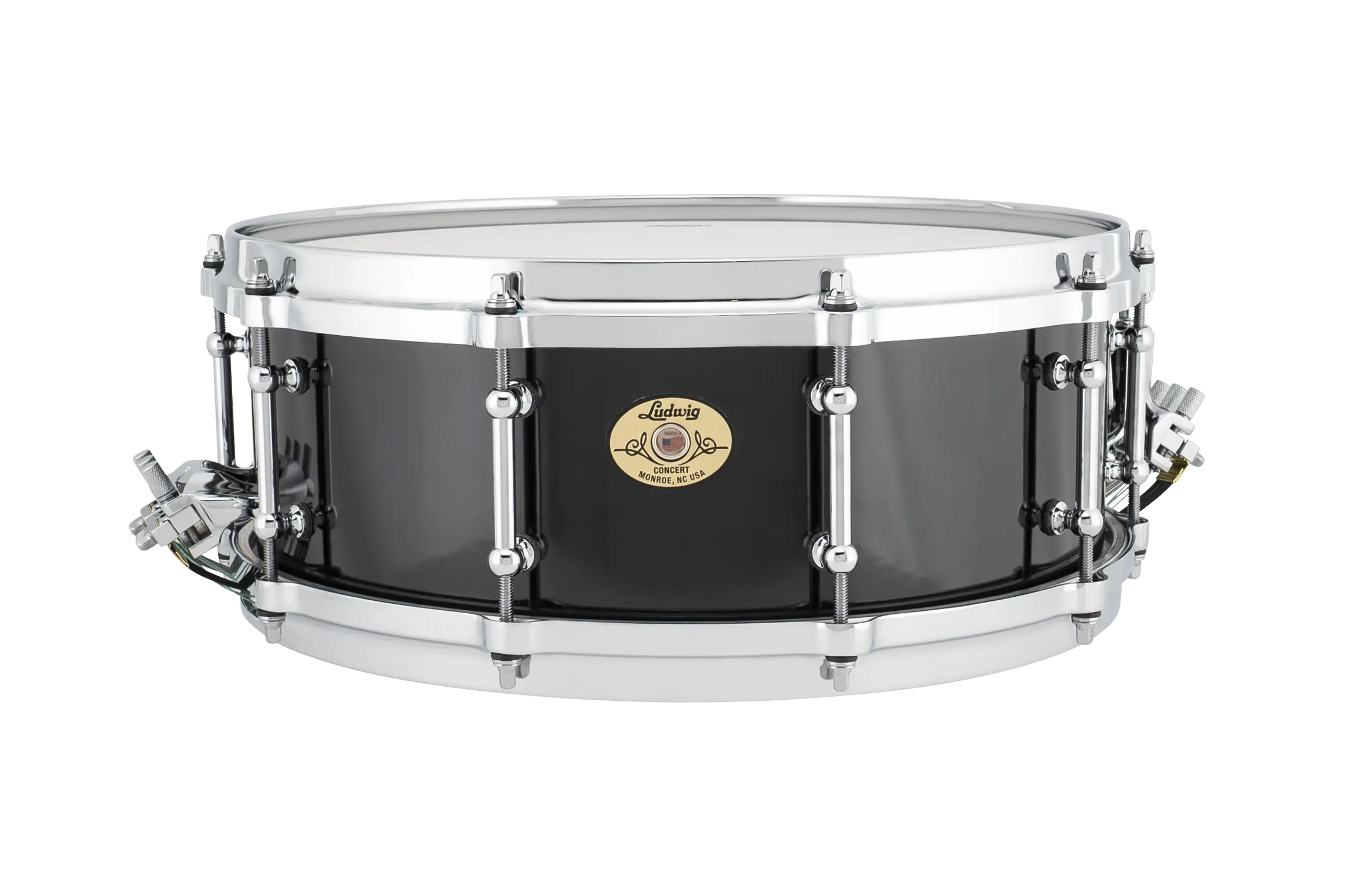 LCS514TD0G Ludwig Concert Black cortex 5x14 Snare drum A - zoomed in