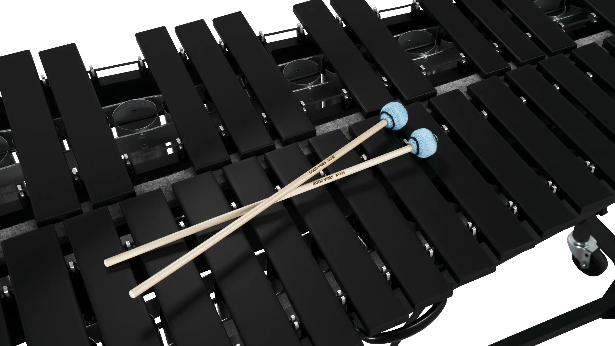 Musser M55B Pro-Vibe Vibraphone Black Bars - zoomed in