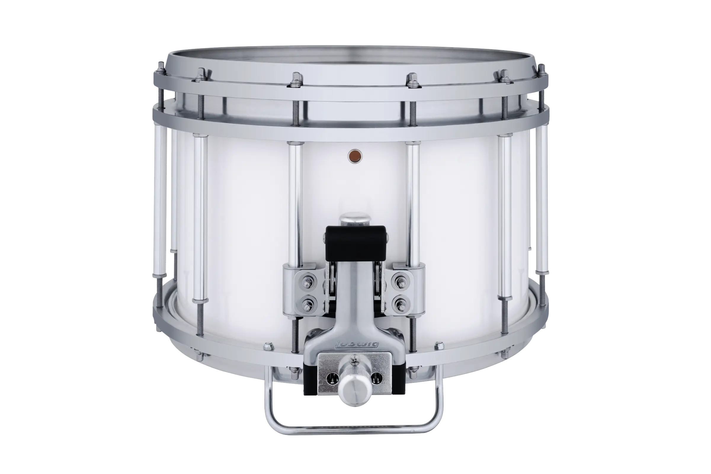 LU2MS04ACW Ludwig 10X14 ULT2 SNARE DRUM WHITE - zoomed in