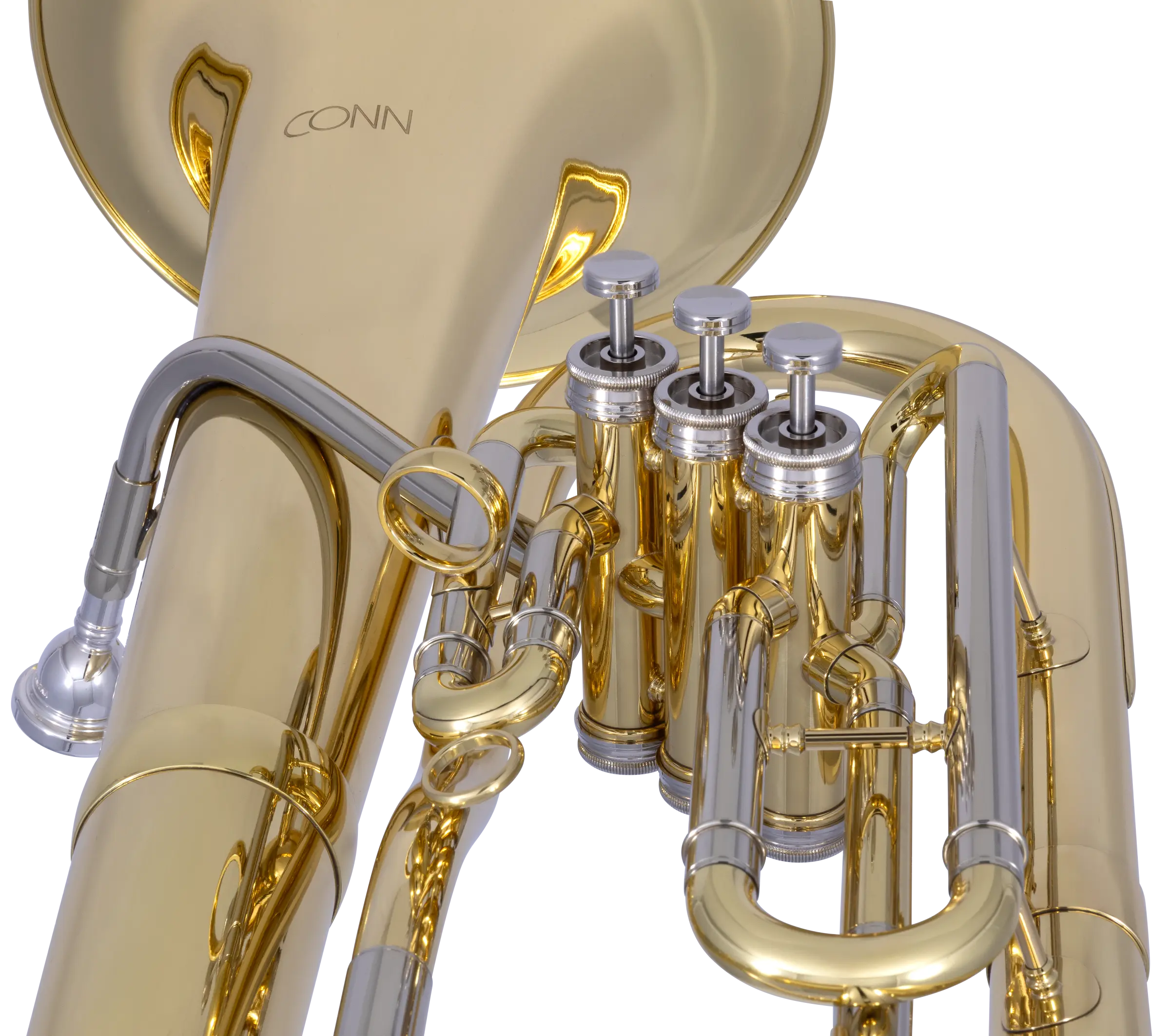 CBH302 Conn Beginner Baritone Horn - zoomed in