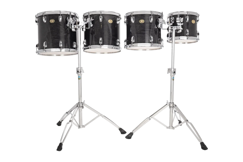 LECTD04TRY Ludwig Concert Double Head Toms Mid Range Charcoal Grey A