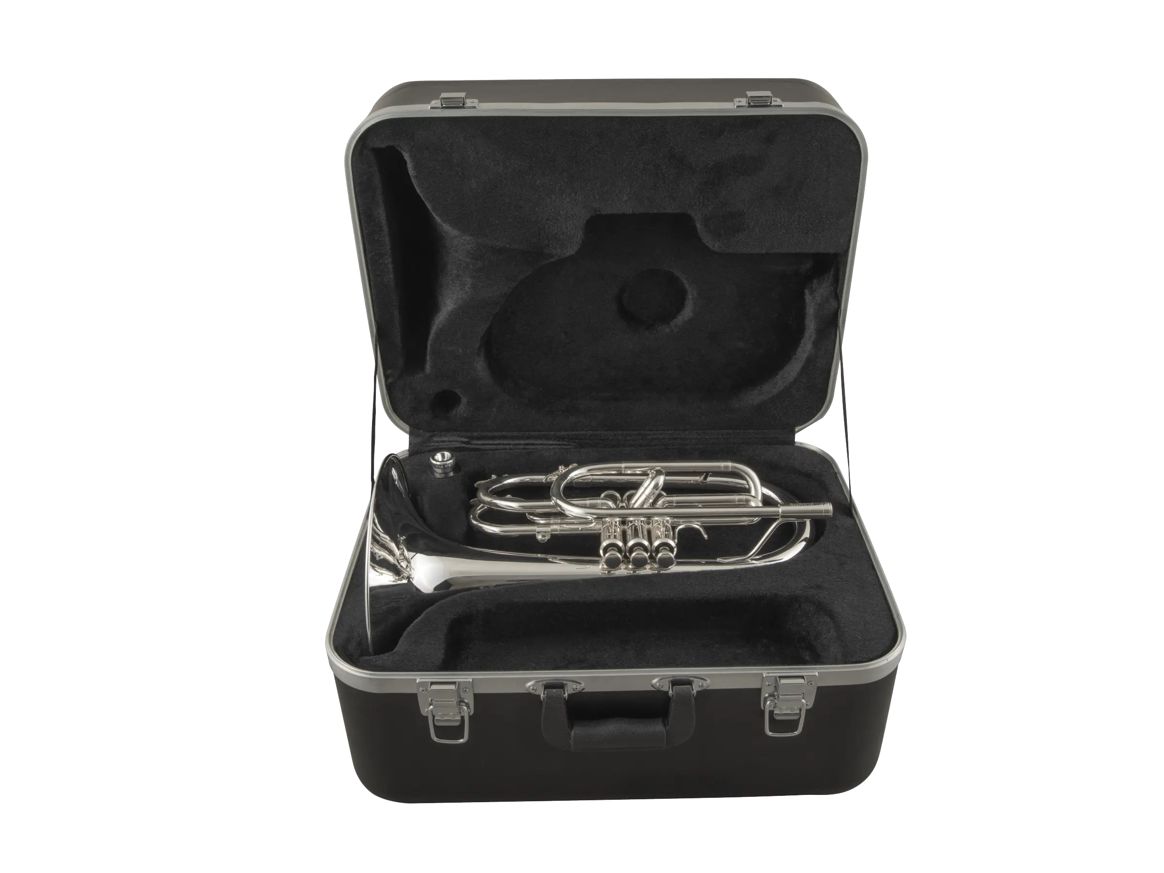 KMP411S King Silver Marching Mellophone Ic Fr Hz Fs 2 - zoomed in
