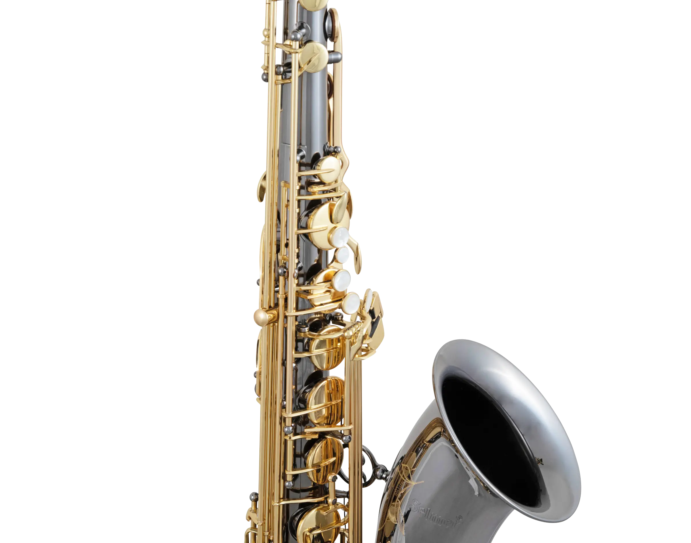 STS511B Selmer Black Nickle Intermediate Tenor Saxophone In Fr Vr - zoomed in