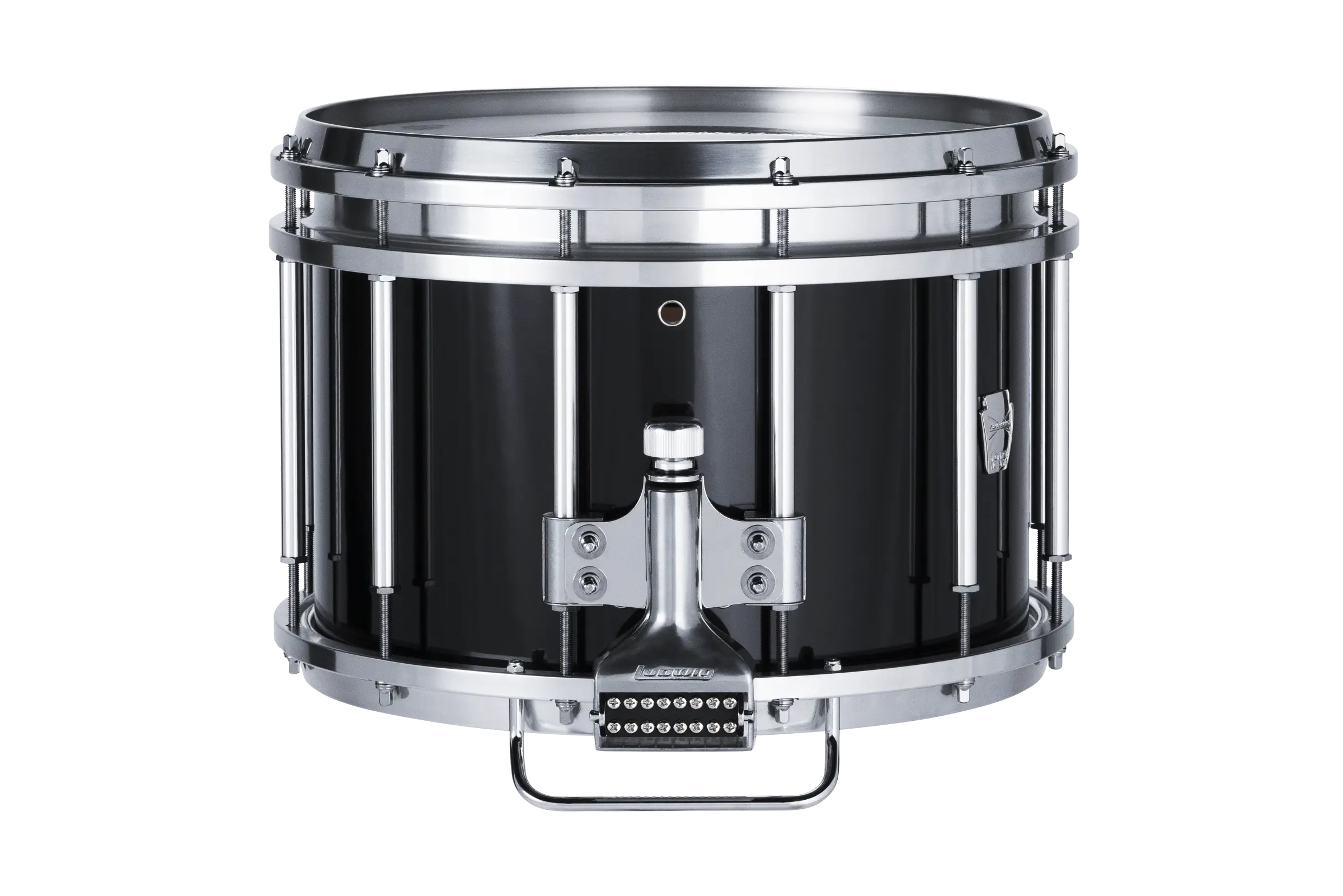 LU2MS04ACB Ludwig 10X14 ULT2 SNARE DRUM BLACK - zoomed in