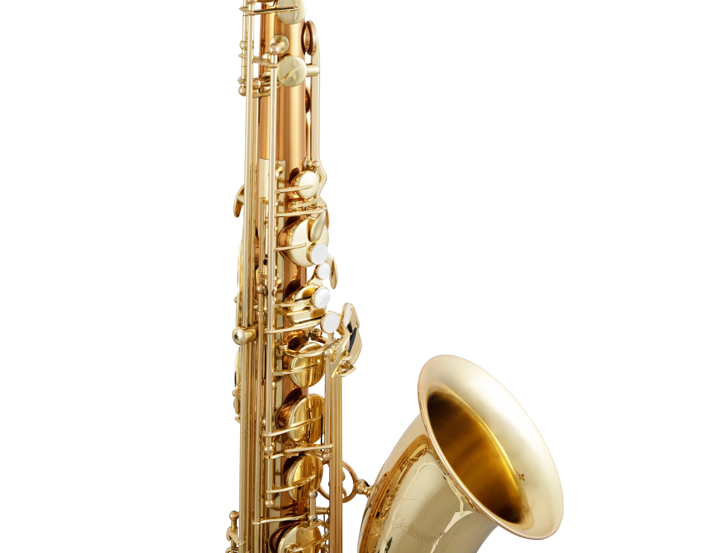 STS511C Selmer Copper Intermediate Tenor Saxophone In Fr Vr - zoomed in