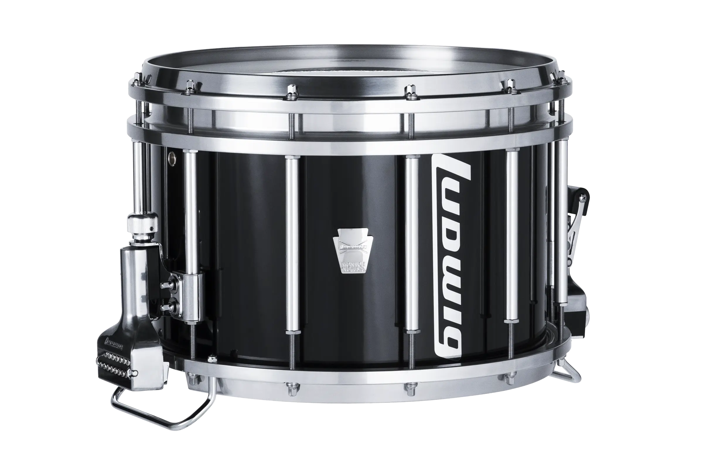 LU2MS04ACB Ludwig 10X14 ULT2 SNARE DRUM BLACK - zoomed in