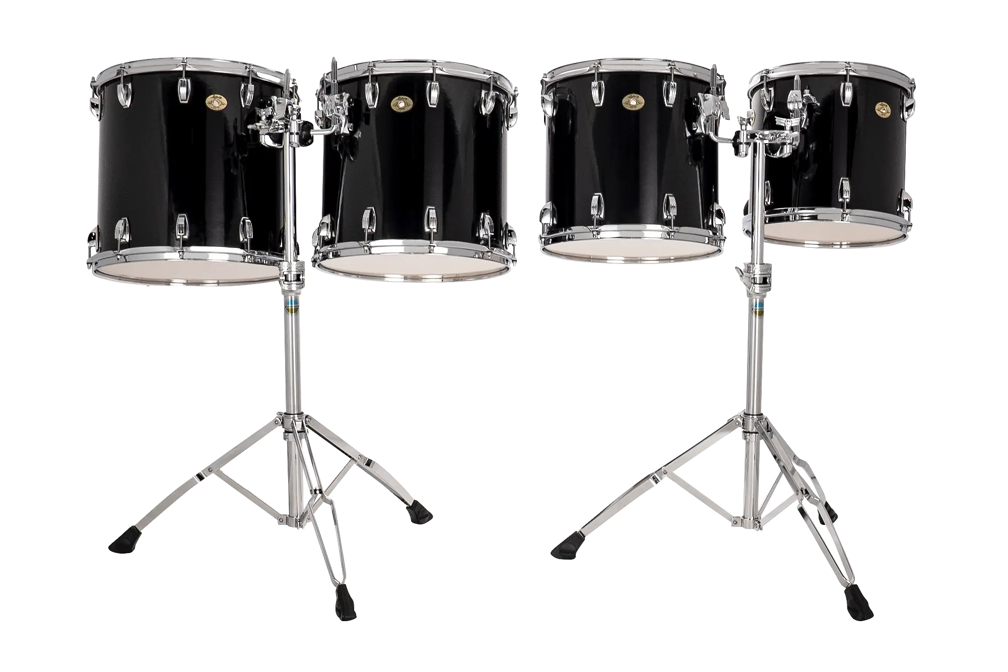 LECTD36TRG Ludwig Double Head Concert Toms Low Range Black Cortex A - zoomed in