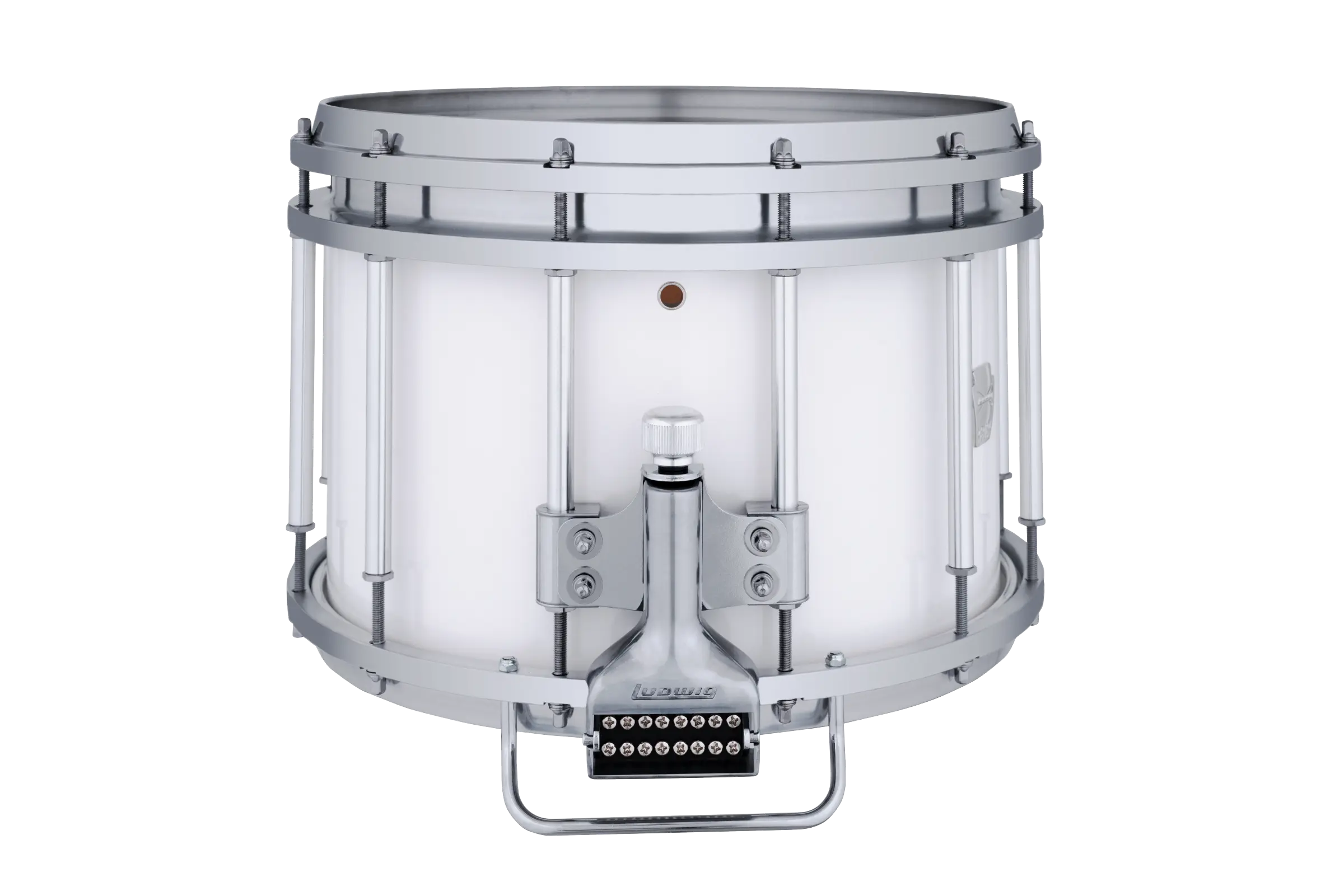 LU2MS04ACW Ludwig 10X14 ULT2 SNARE DRUM WHITE - zoomed in
