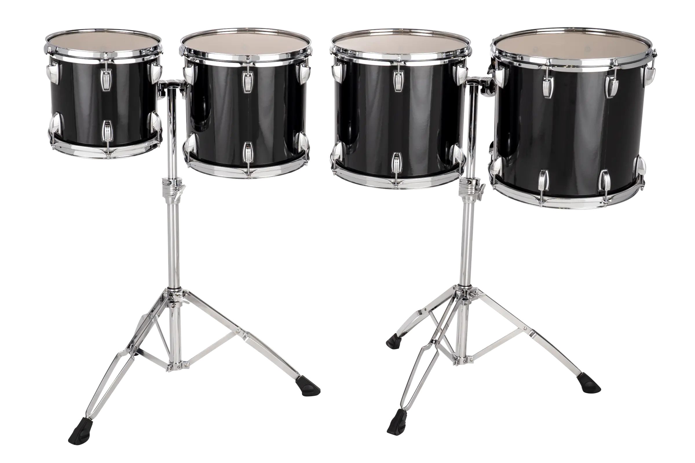 LECTD04TRG Ludwig Concert Toms Mid Range Black Cortex B - zoomed in