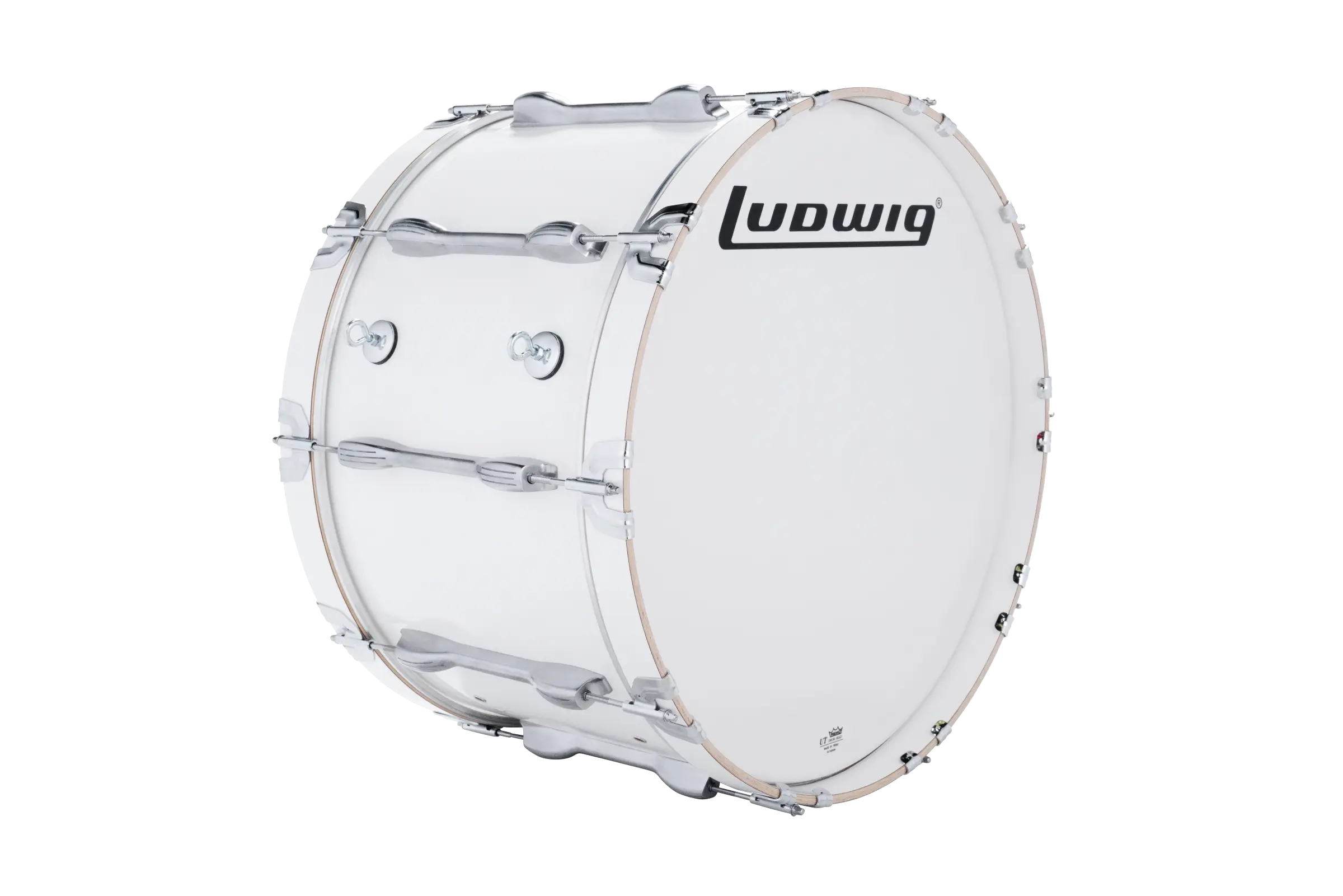 LU2MB24ACW Ludwig 14X24 ULT2 BASS DRUM WHITE - zoomed in