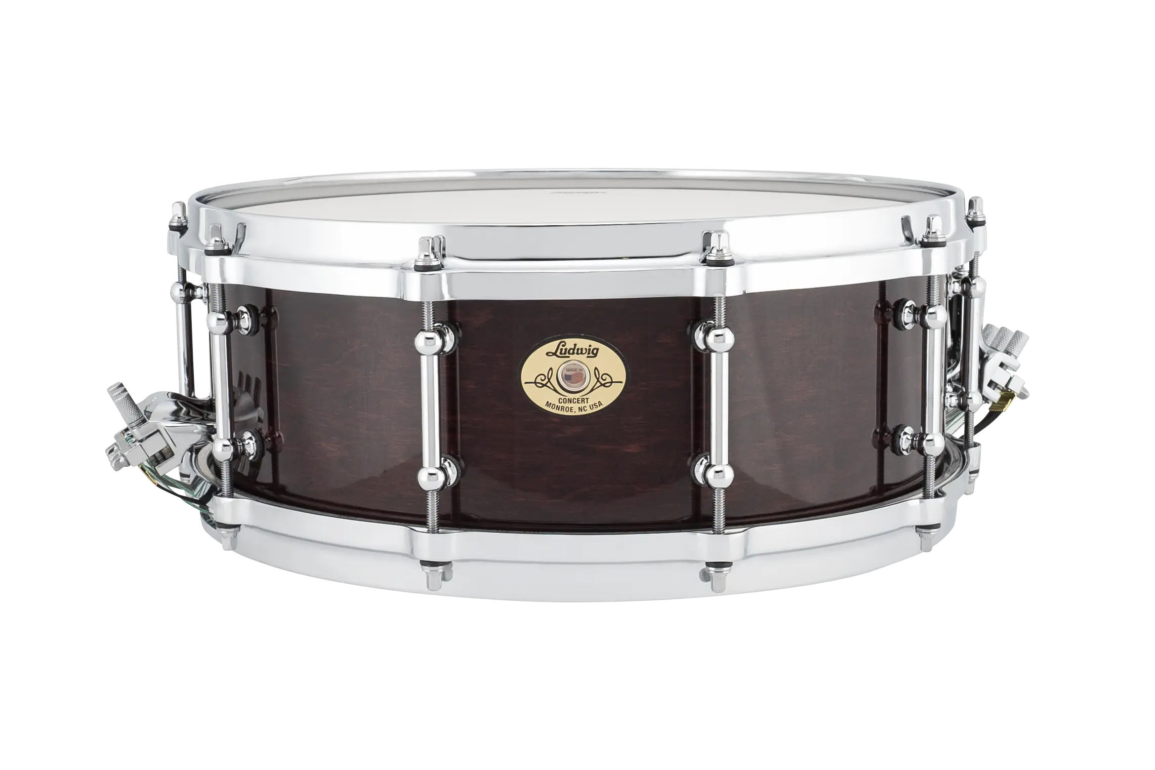 LCS514TD0M Ludwig Concert Mahogany 5x14 Snare drum A - zoomed in