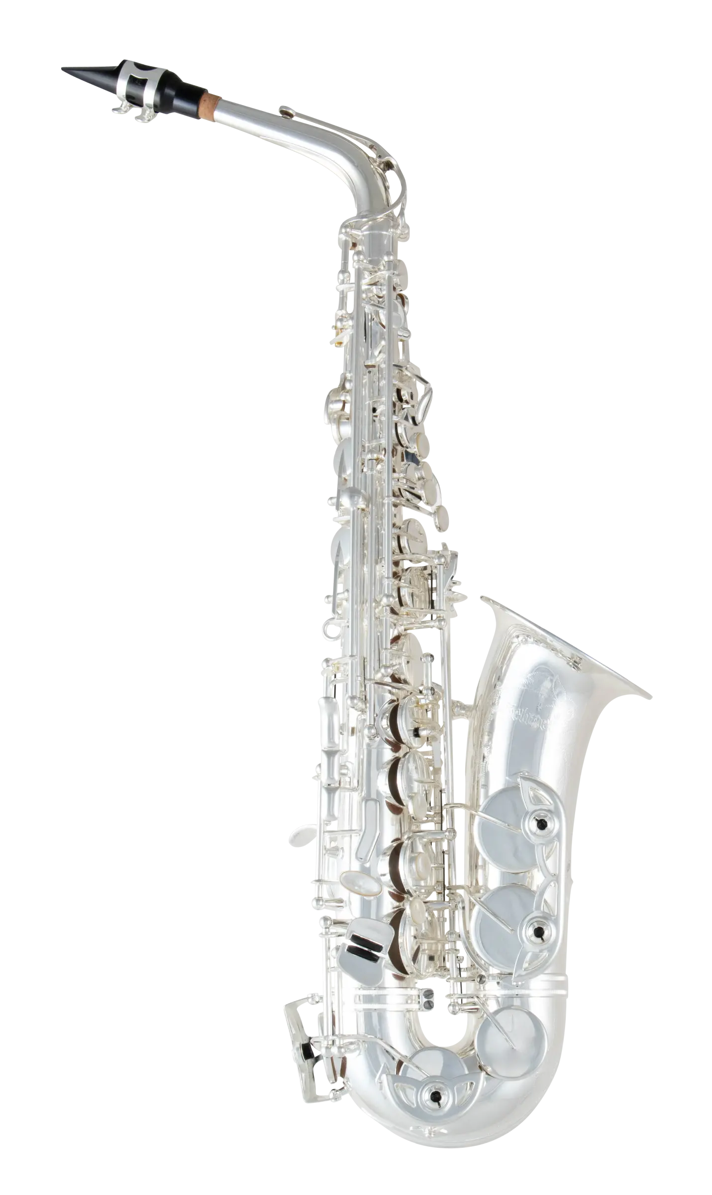 SAS711S Selmer Silver Finish Alto Saxophone - zoomed in