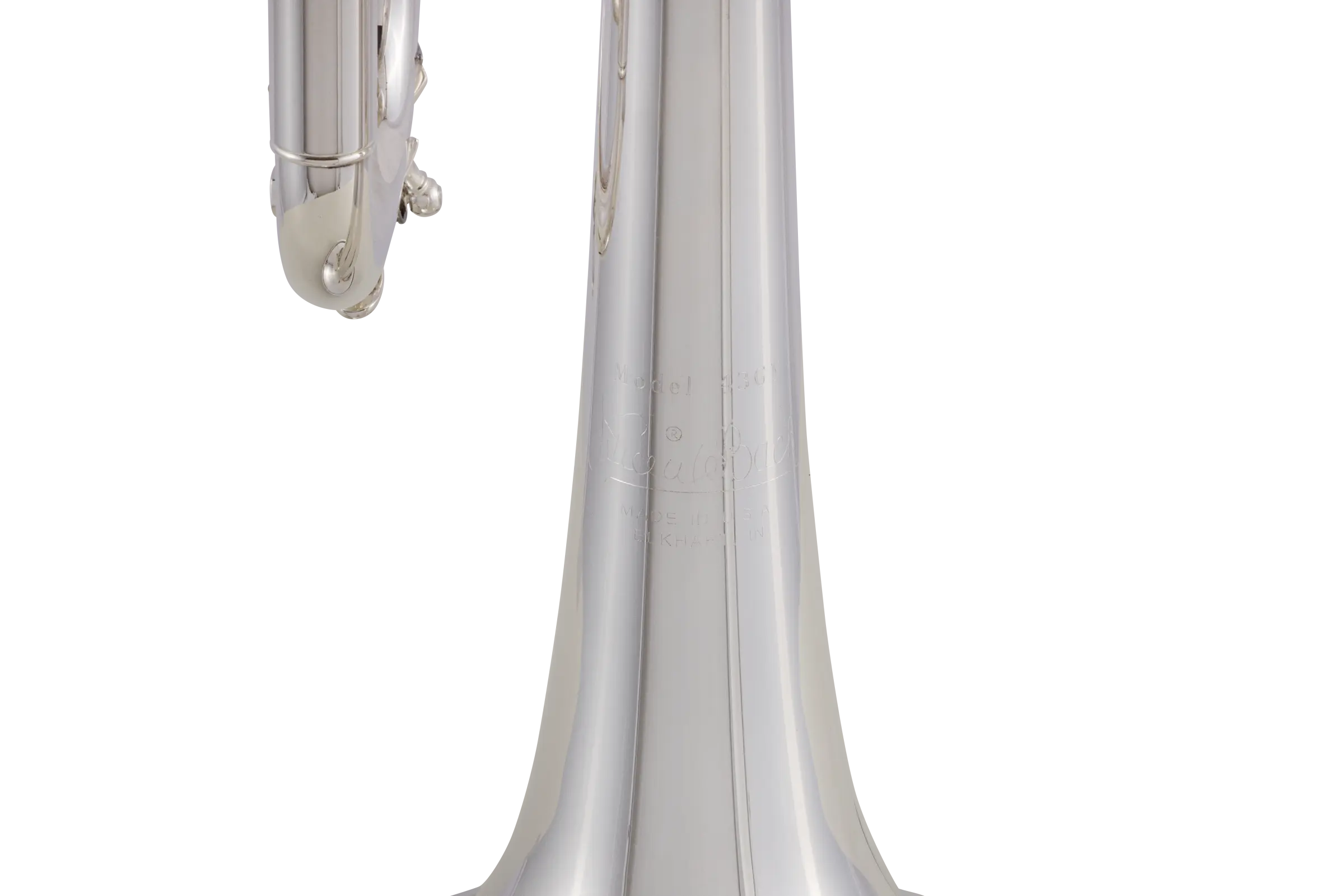 170S43GYR Bach Professional Trumpet - zoomed in