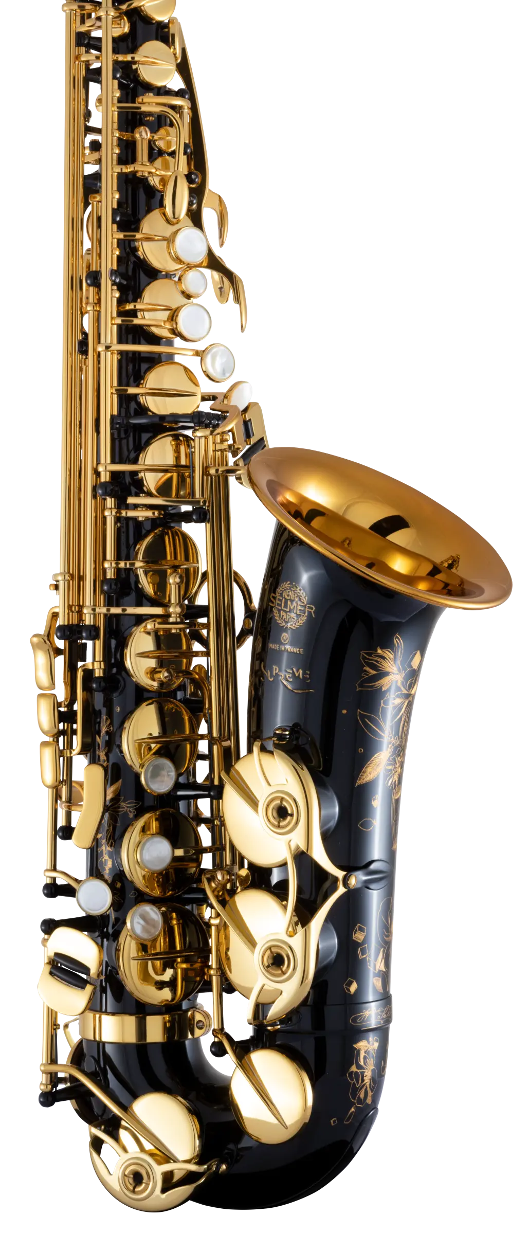 92BL HSP Professional Black Alto Saxophone In Sd Vr Ms - zoomed in