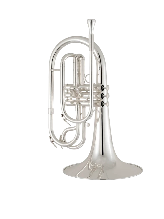 KMP411S King Silver Marching Mellophone In Fr Vr Fs