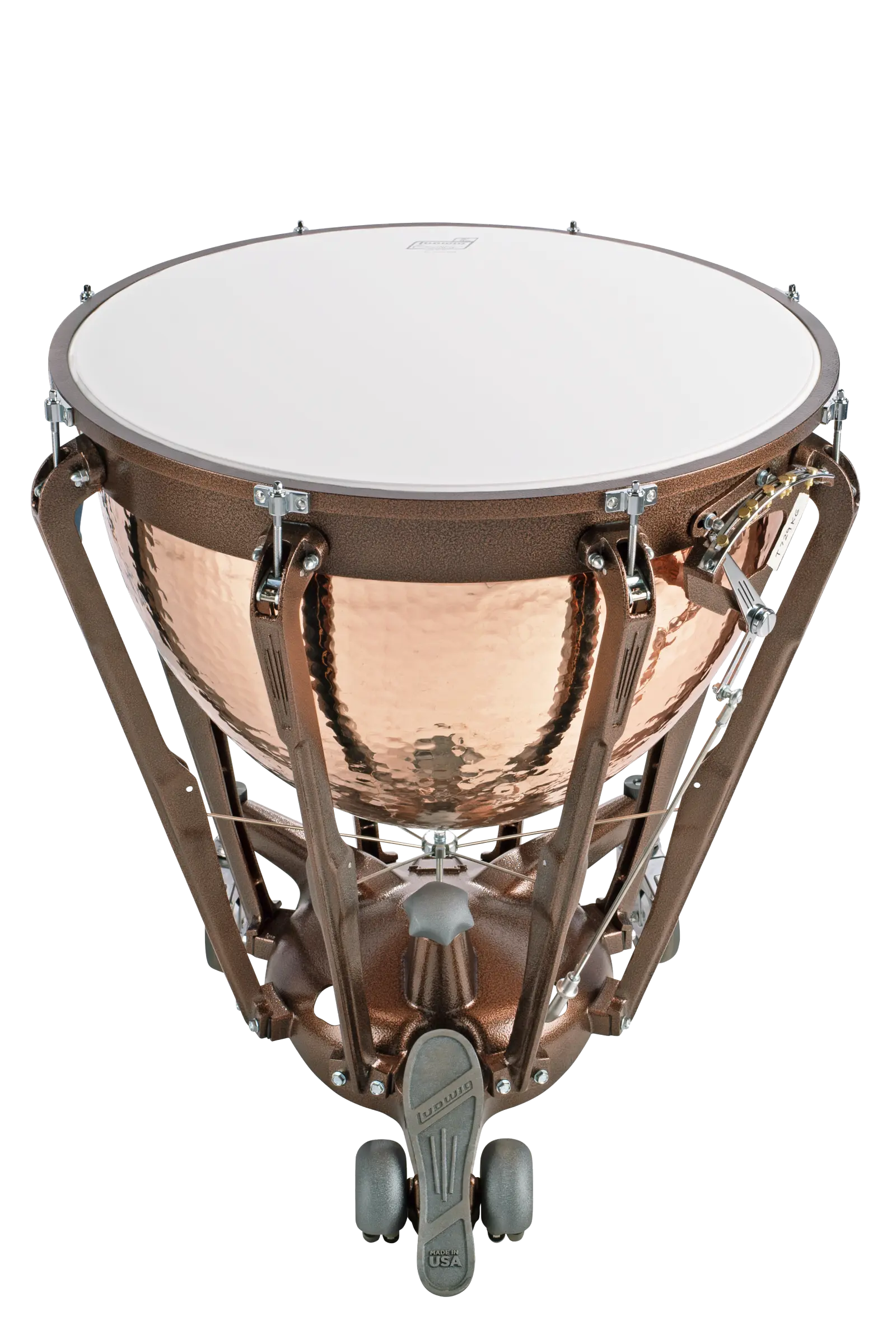 LTG729KG Ludwig Grand Symphonic Timpani Hammered Copper_29in - zoomed in