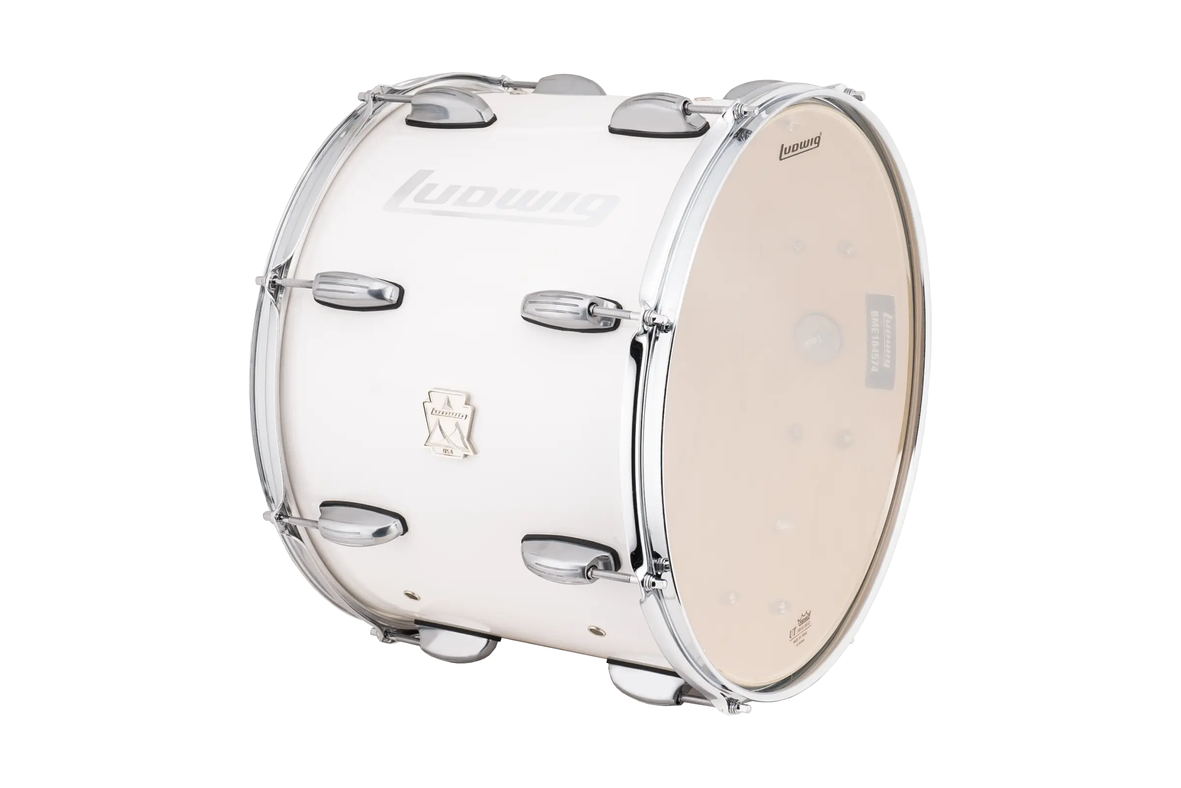 LUCT16PW Ludwig 12X16 Ultimate Chest Tenor White - zoomed in
