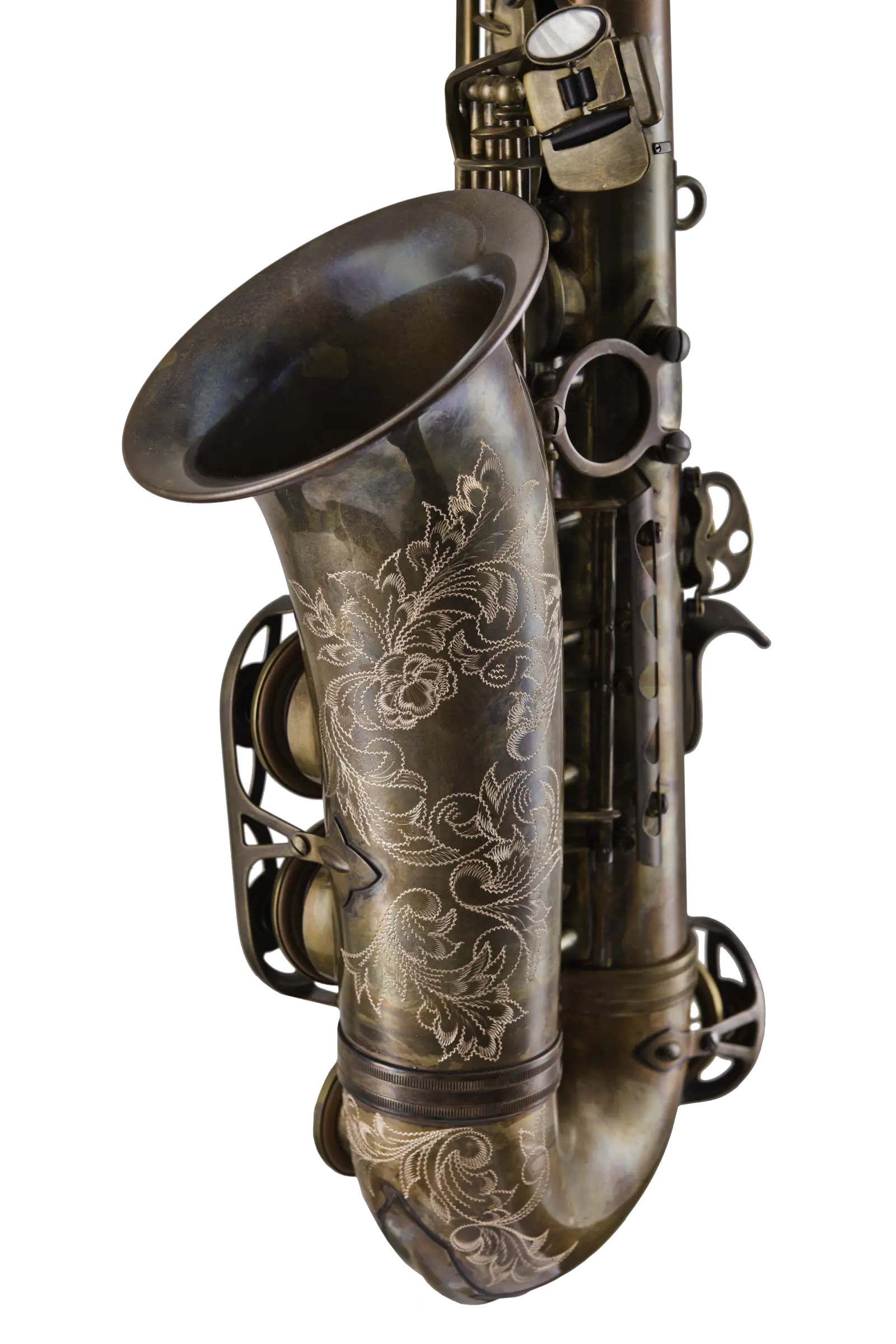 Leblanc Alto Saxophone in Eb Aged Brass Finish - zoomed in