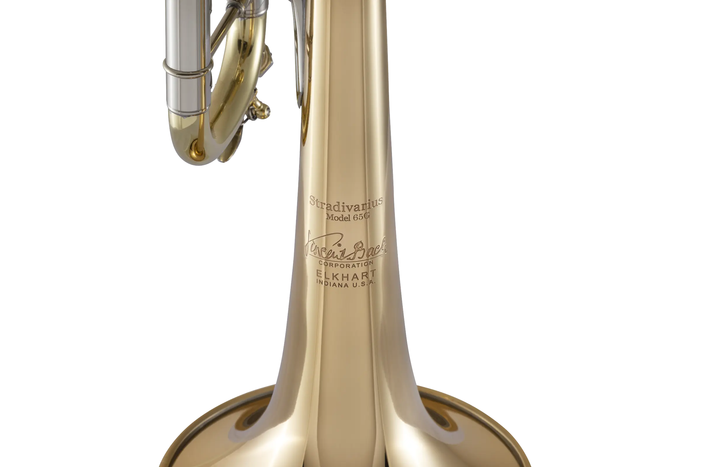 190L65GV Bach Professional Trumpet - zoomed in