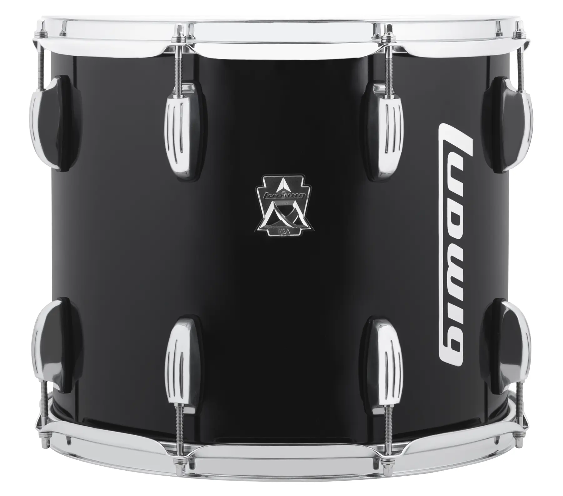 LULT14PB Ludwig Ultimate Marching Traditional Single Leg BlackCortex 12x14 A - zoomed in