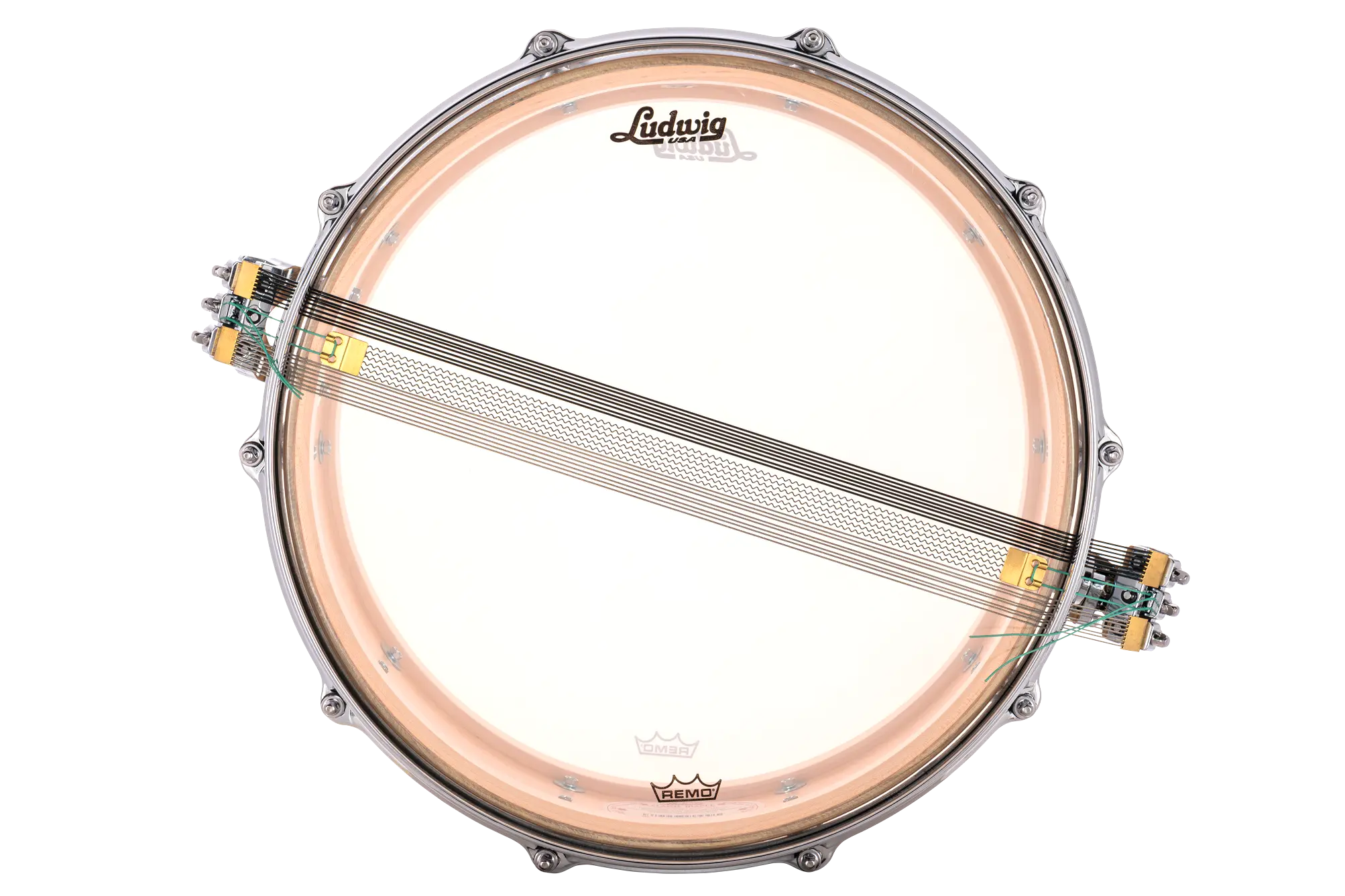 LCS6514TDZ6 Ludwig Legacy Maple 6.5x14 Birdseye Full-Face Concert Snare Drum - zoomed in