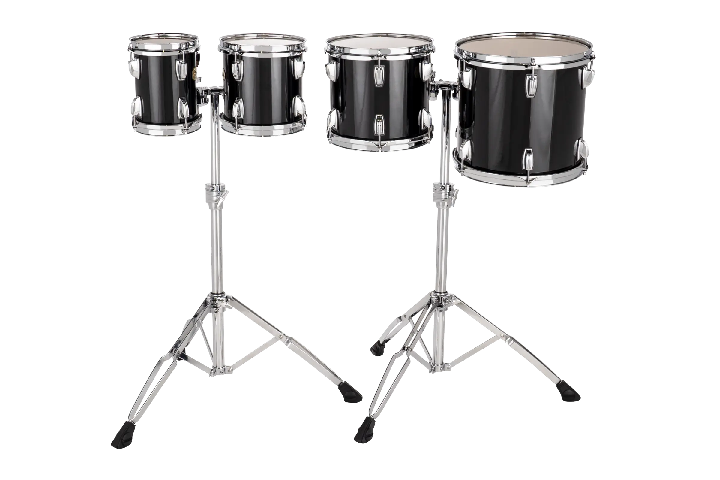 LECTD62TRG Ludwig Concert Toms High Range Black Cortex B - zoomed in