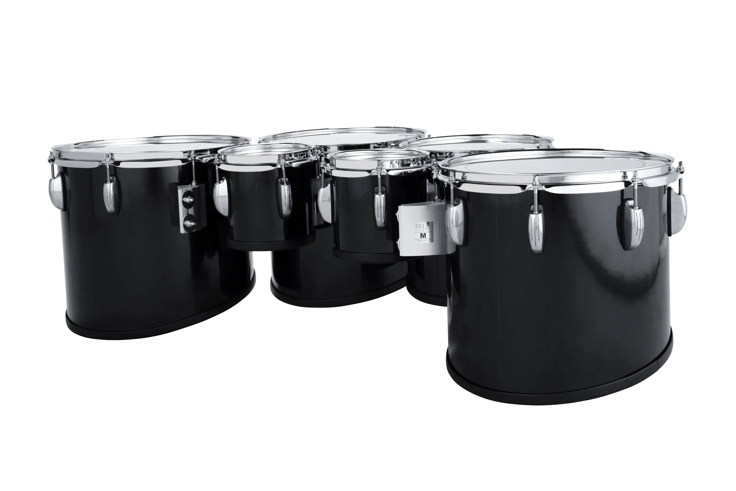 LU2MT660234ACB Ludwig ULT2 LG HEX TENORS BLACK - zoomed in