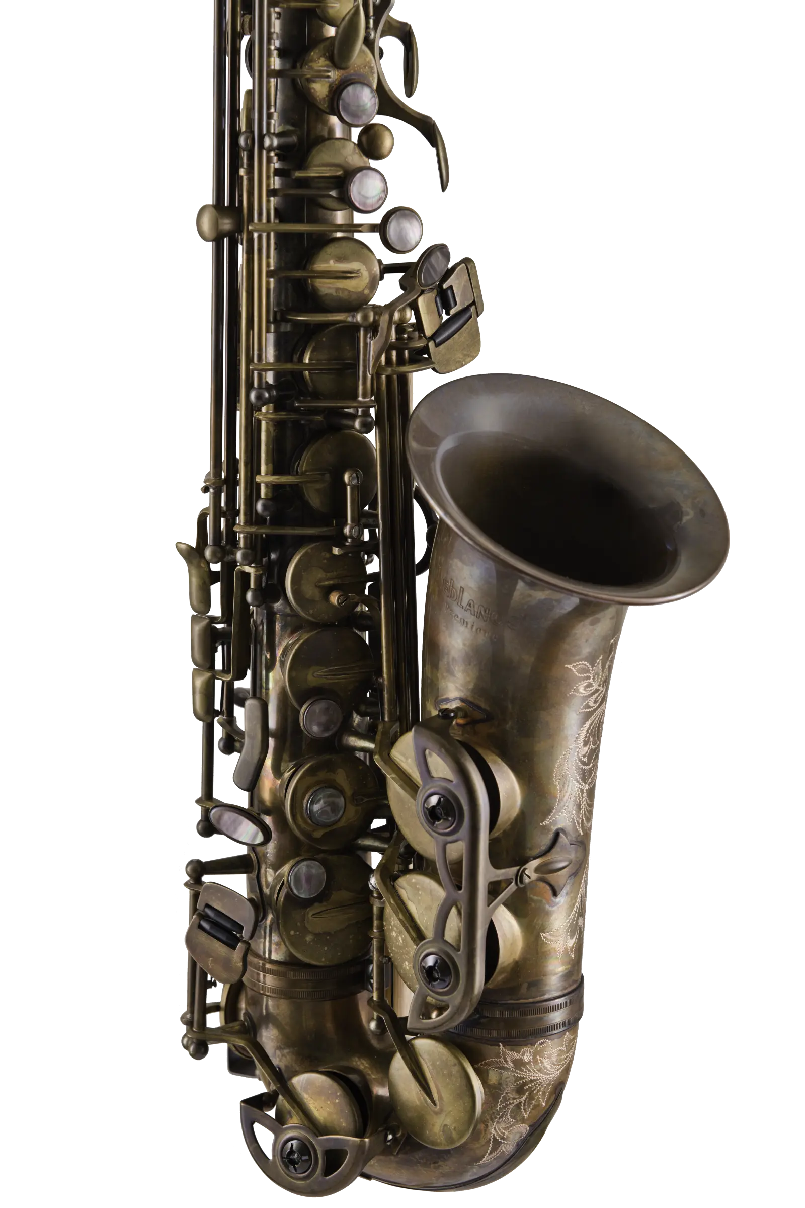 Leblanc Alto Saxophone in Eb Aged Brass Finish - zoomed in