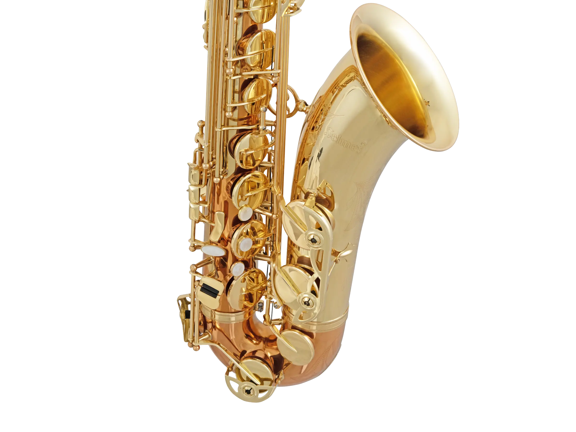STS511C Selmer Copper Intermediate Tenor Saxophone In Fr Vr - zoomed in