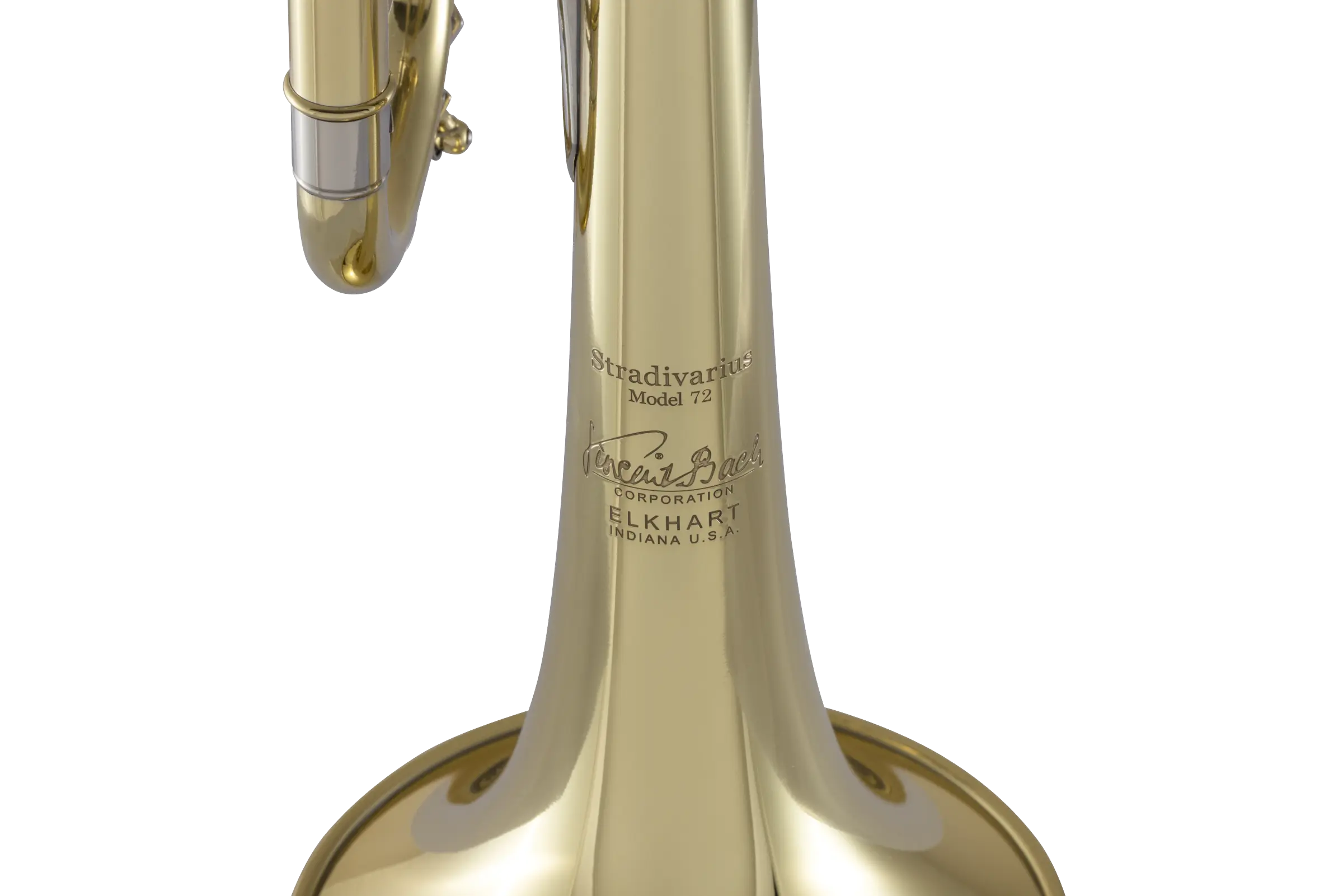 19072V Bach Professional Trumpet - zoomed in
