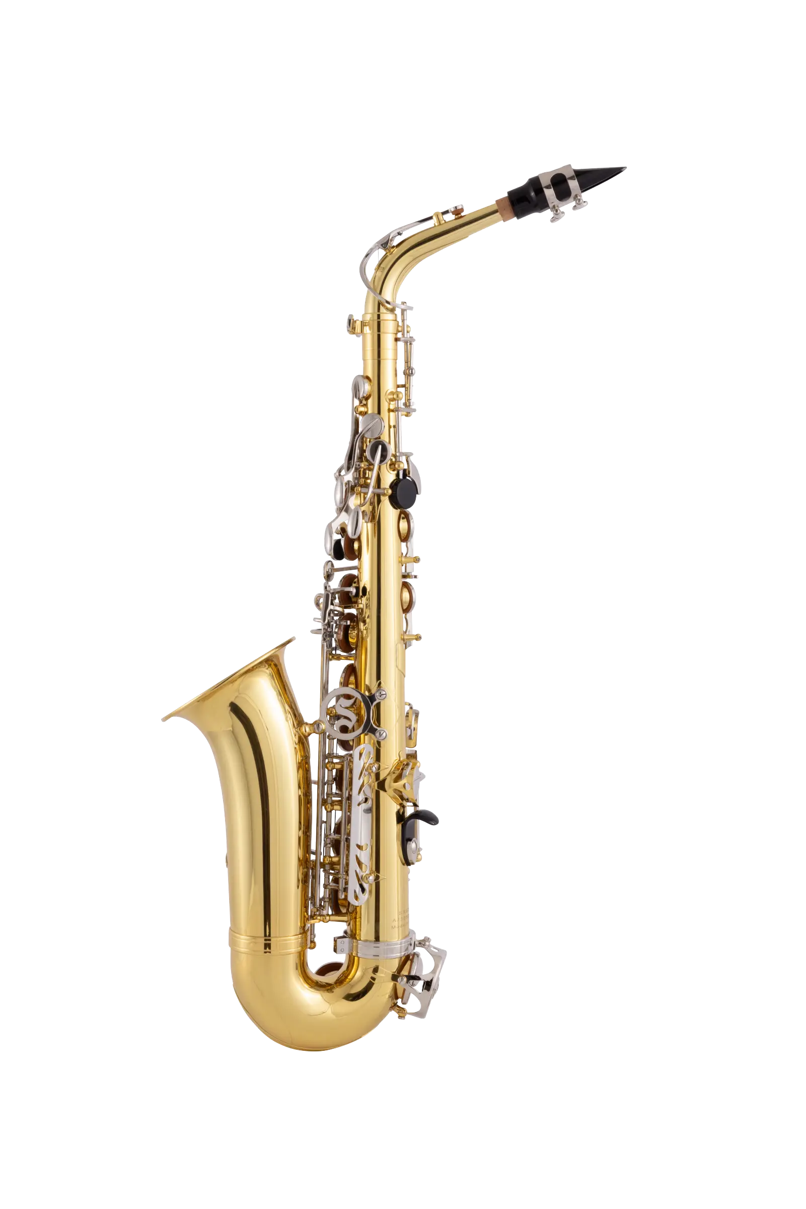 SAS202 Selmer Student AltoSaxophone - zoomed in