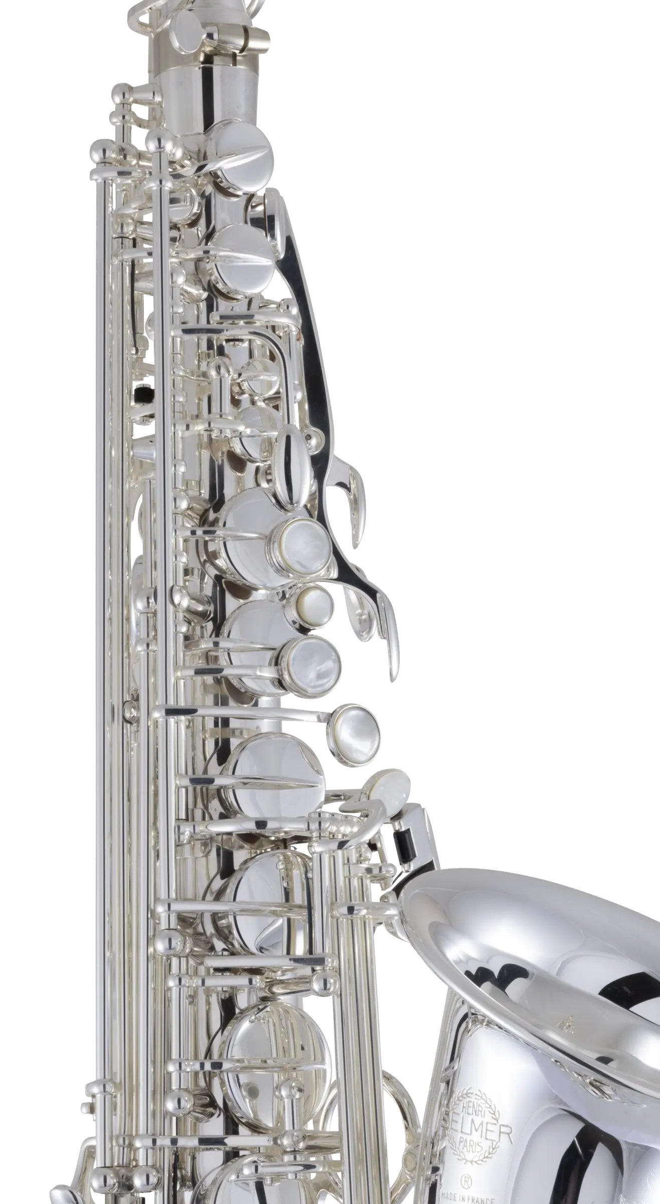 92SP HSP Professional Silver Alto Saxophone In Sd)Vr Ms - zoomed in