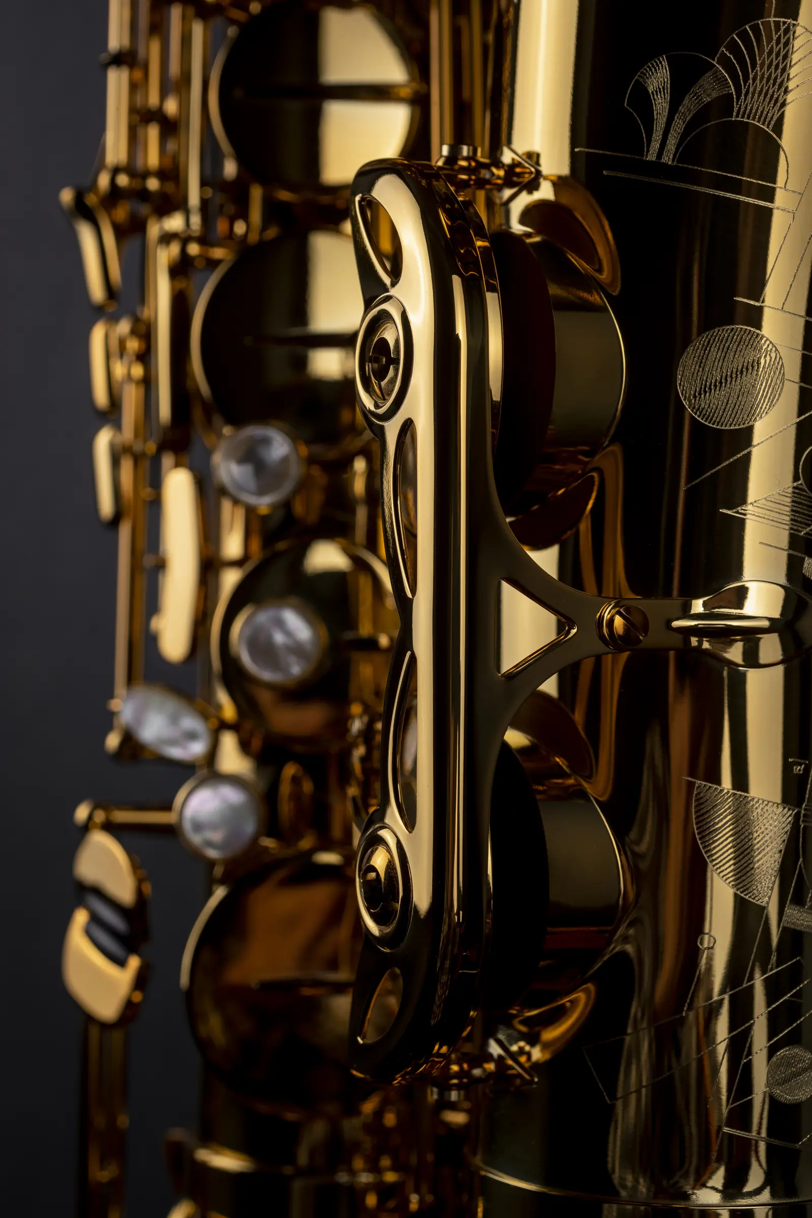 84SIG Selmer Professional Tenor Saxophone ArtShot - zoomed in
