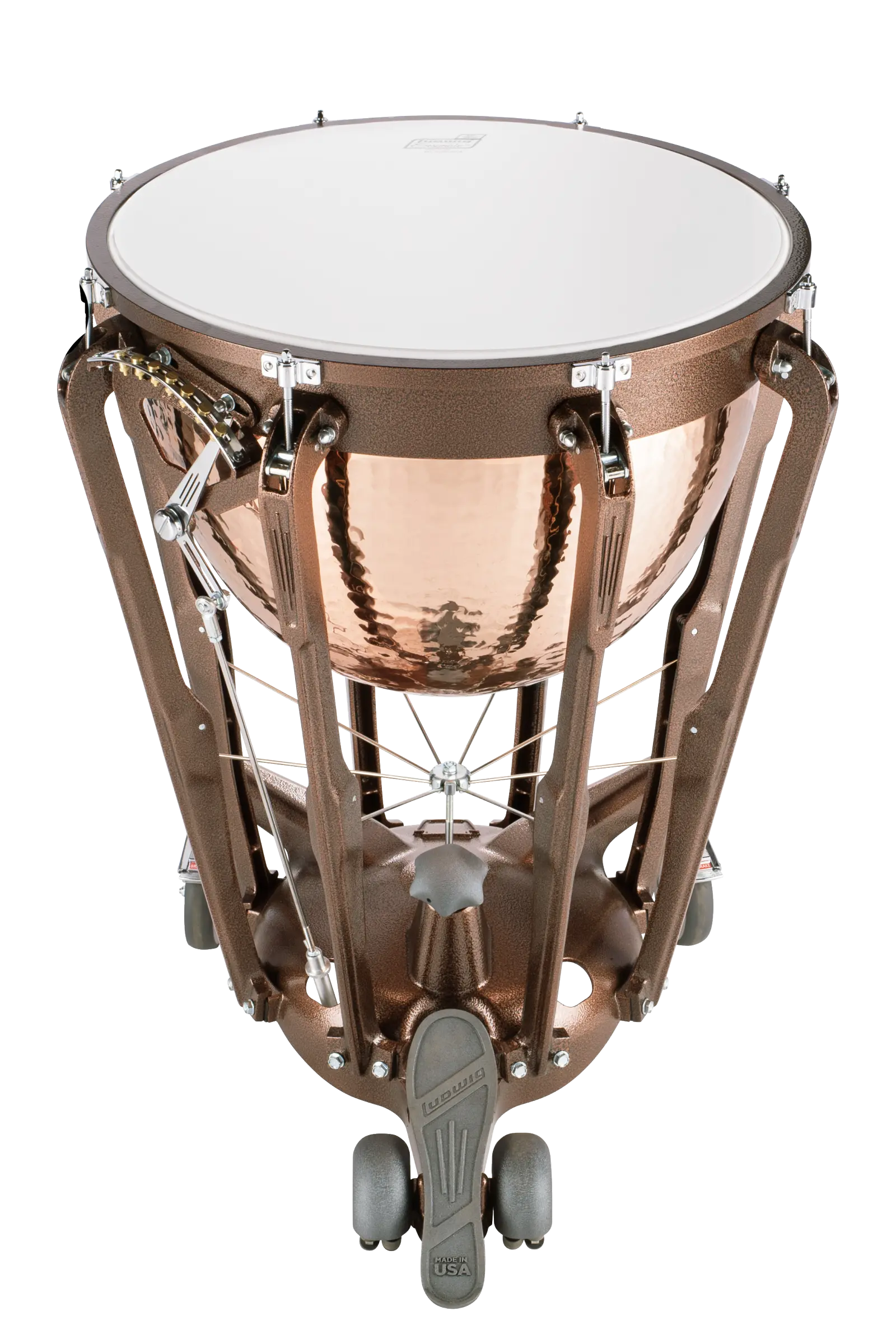 LTG723KG Ludwig Grand Symphonic Hammered Copper 23in - zoomed in