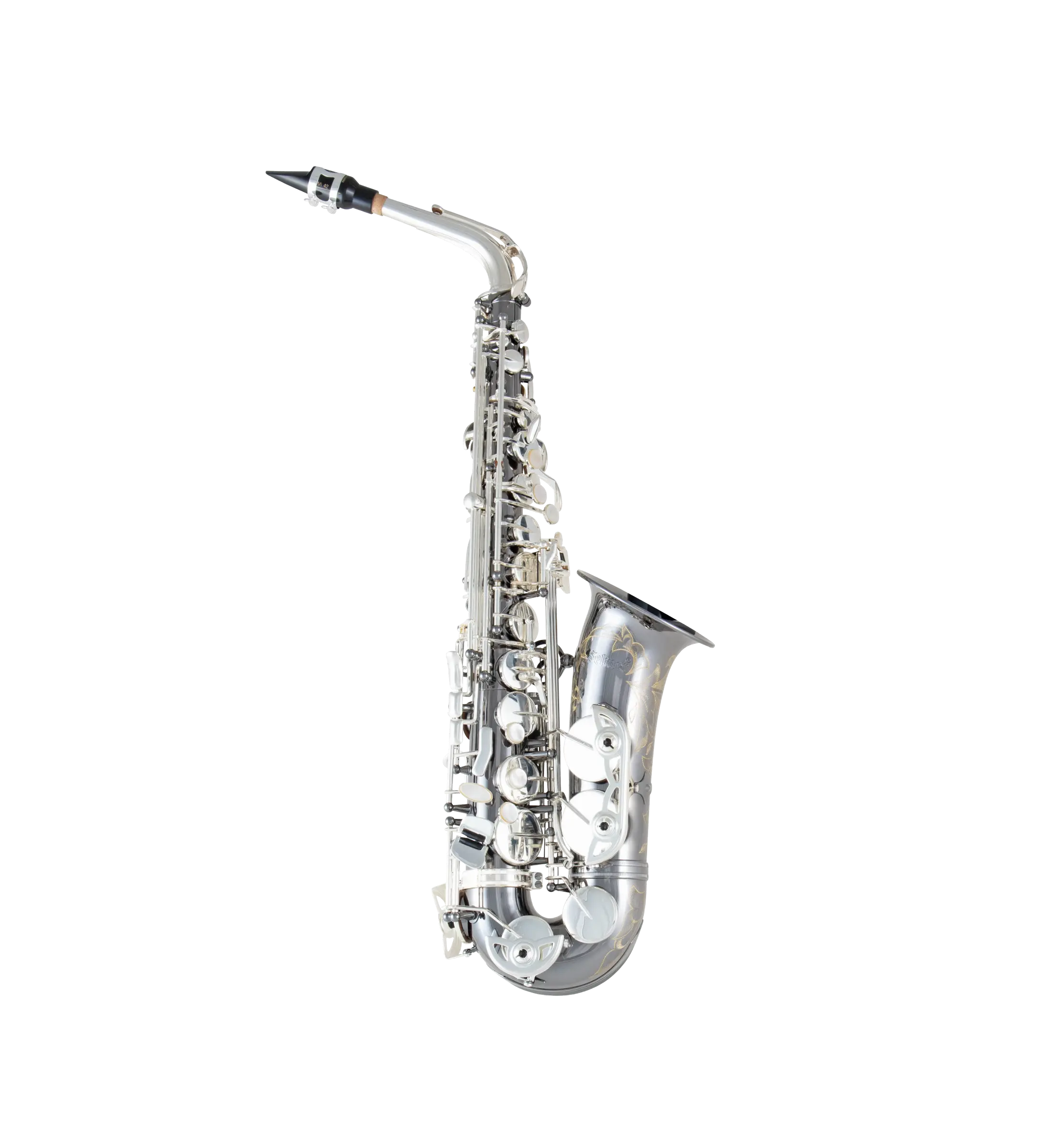 SAS711B Selmer Black Finish Alto Saxophone In Fr Vr Fs - zoomed in