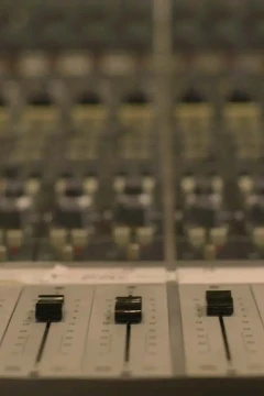 Close up of audio dials
