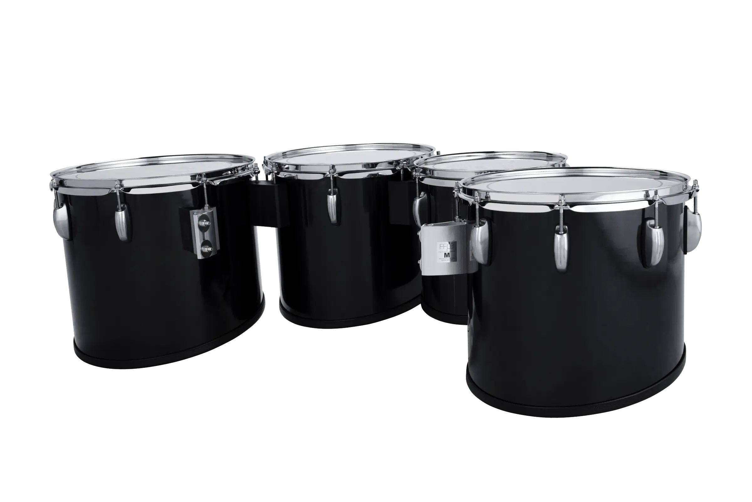 LU2MT0234ACB Ludwig ULT2 LG QUAD TENORS BLACK - zoomed in