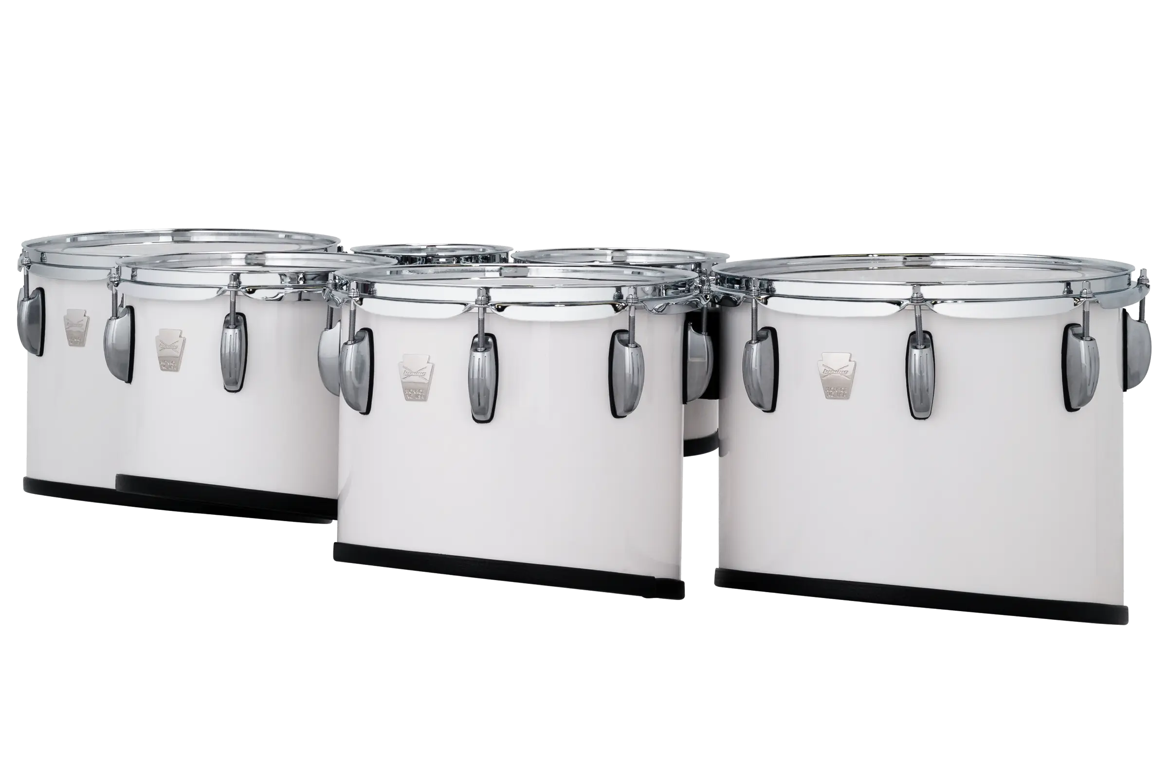 LU2MT680234ACW LUDWIG ULT2 XL HEX TENORS WHITE - zoomed in