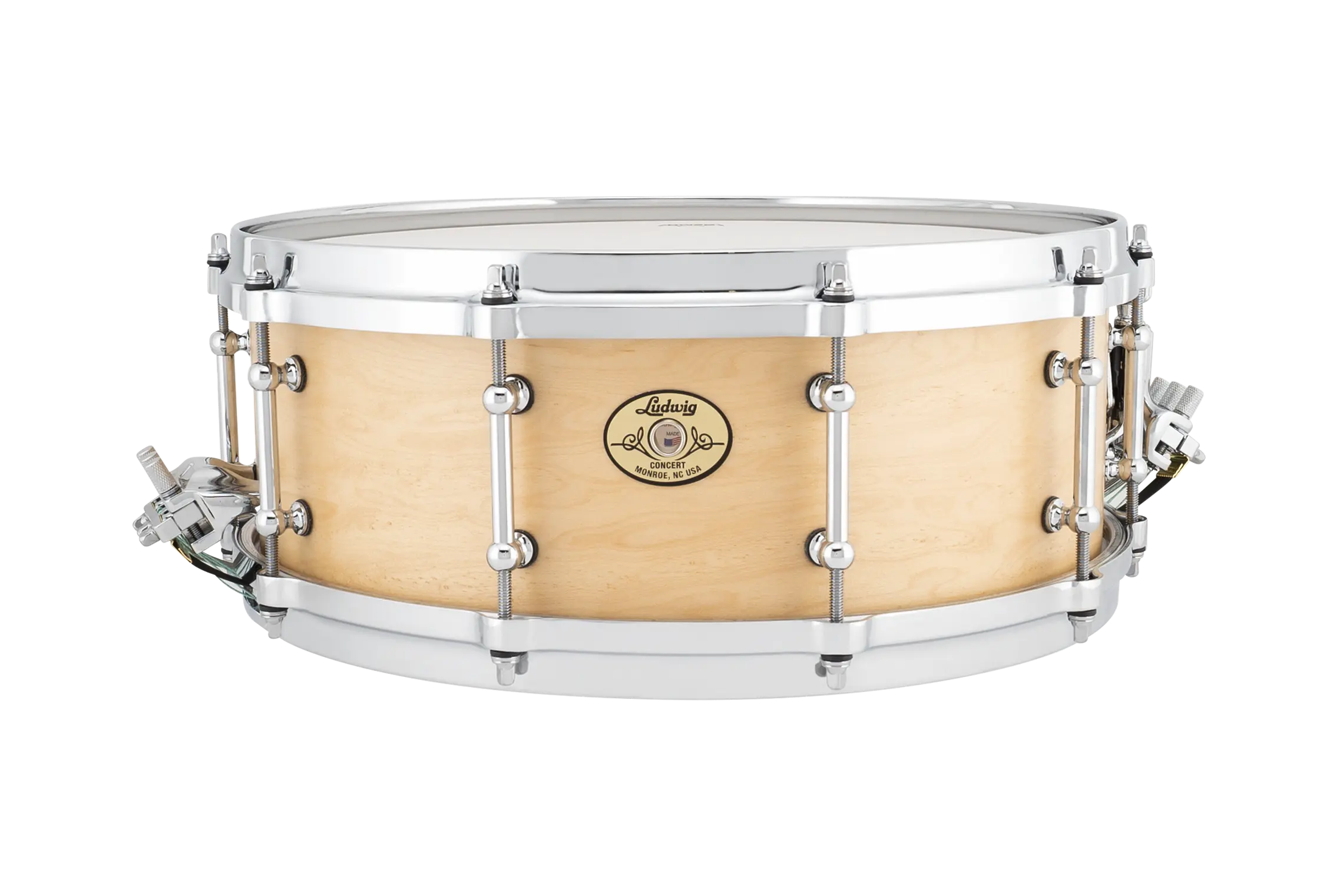LCS514TDSN Ludwig Concert Natural 5x14 Snare drum A - zoomed in